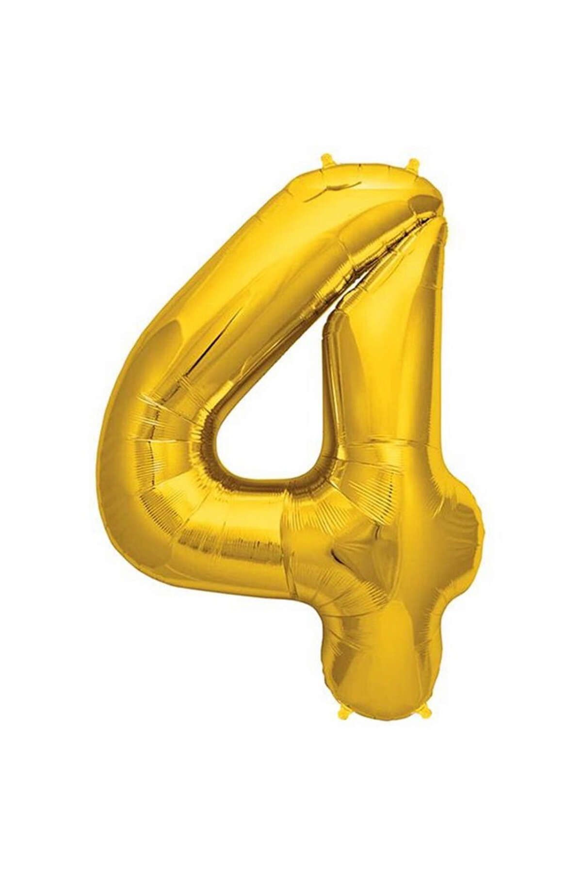 ZERO LAND - 16 inç 4 Rakamı Folyo Balon Gold 40 cm YKTSN