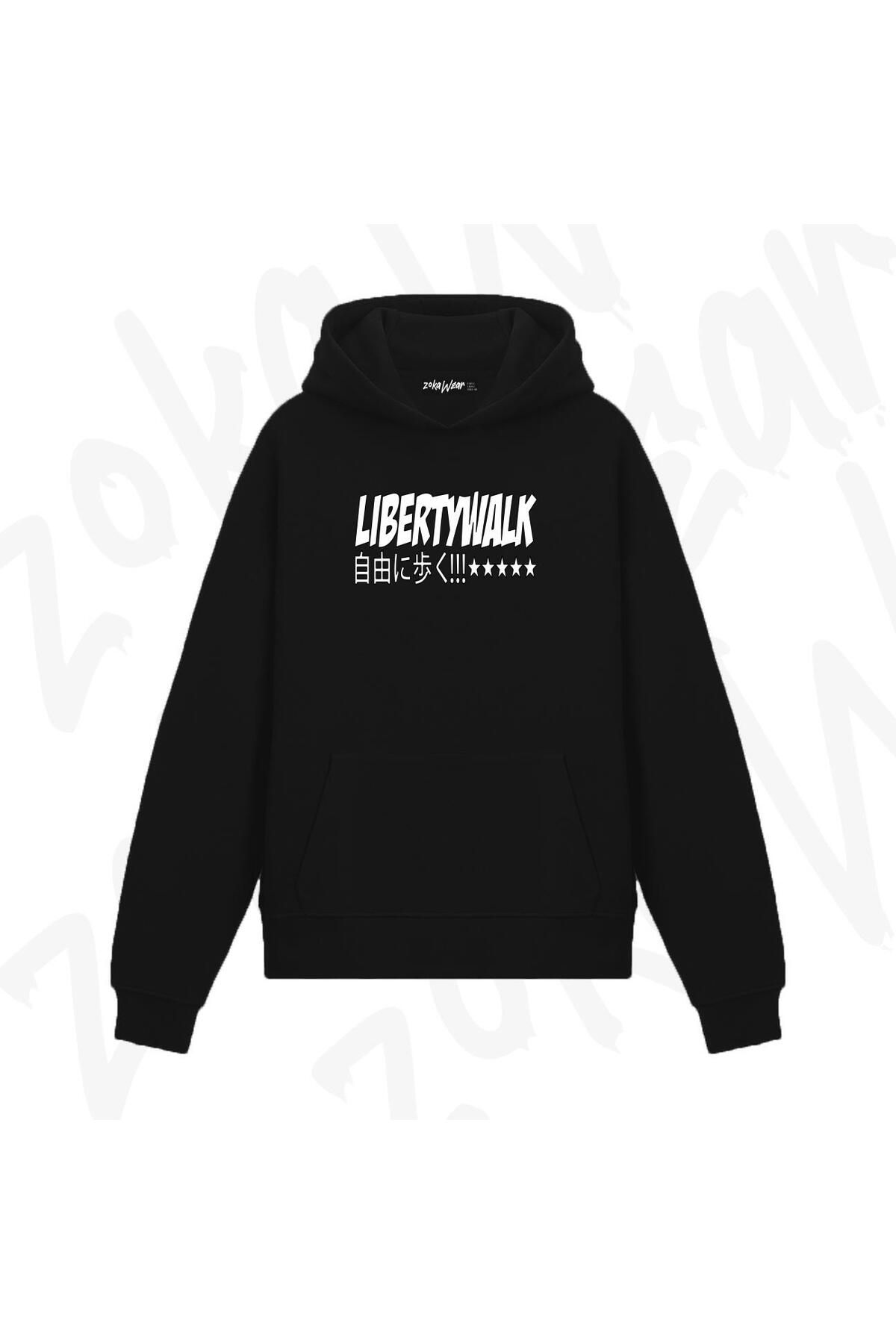 ZOKAWEAR-Liberty Walk Logo Japanese Design Printed Hooded Sweatshirt 1