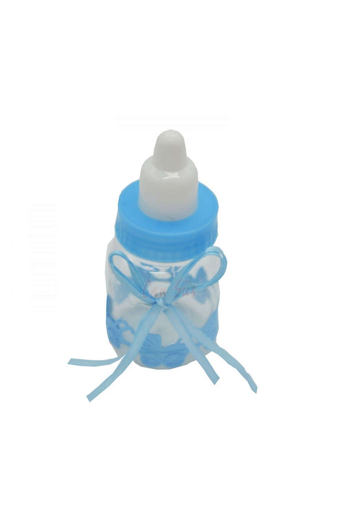 ZERO LAND - 12 adet Plastik Mini Biberon Süs Mavi 8x4 cm 1494820712