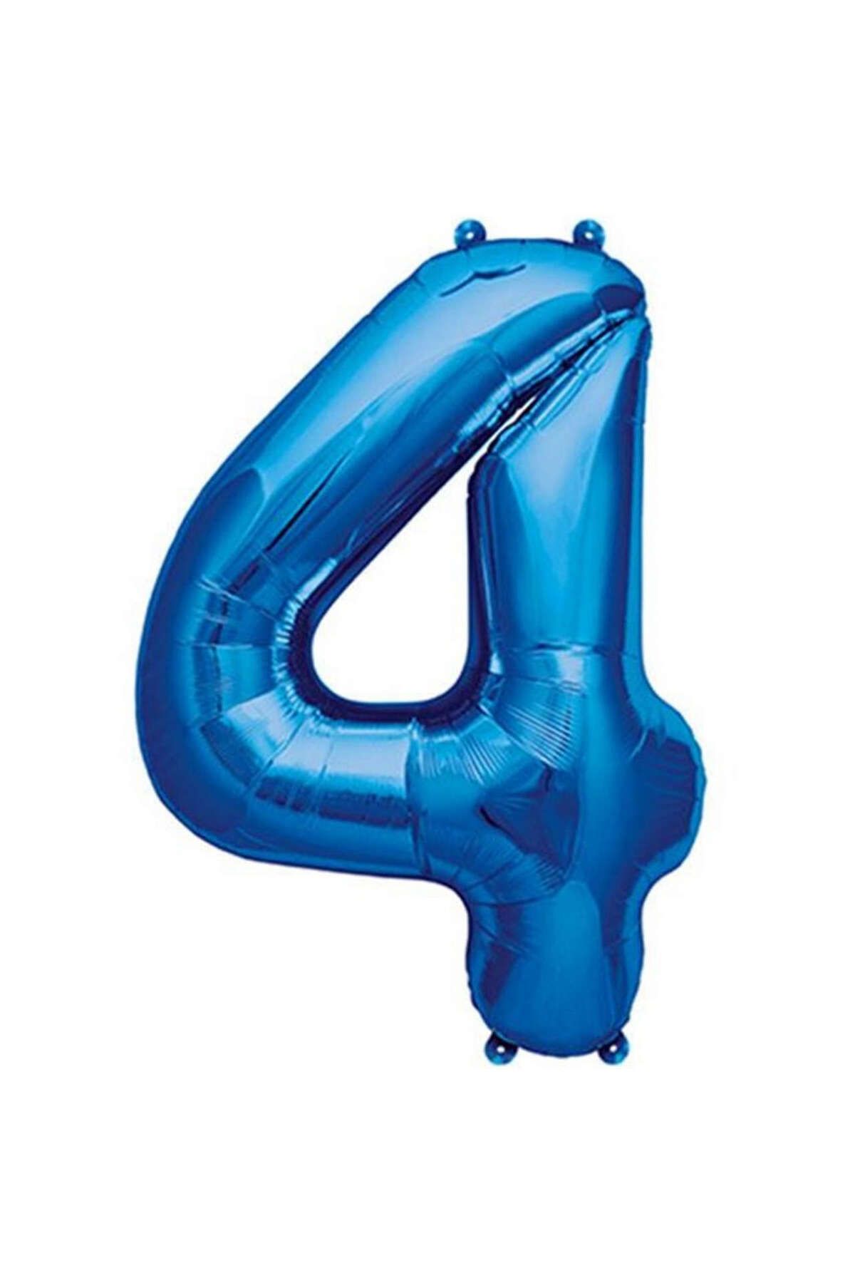 ZERO LAND - 16 inç 4 Rakamı Folyo Balon Mavi 40 cm YKTSN