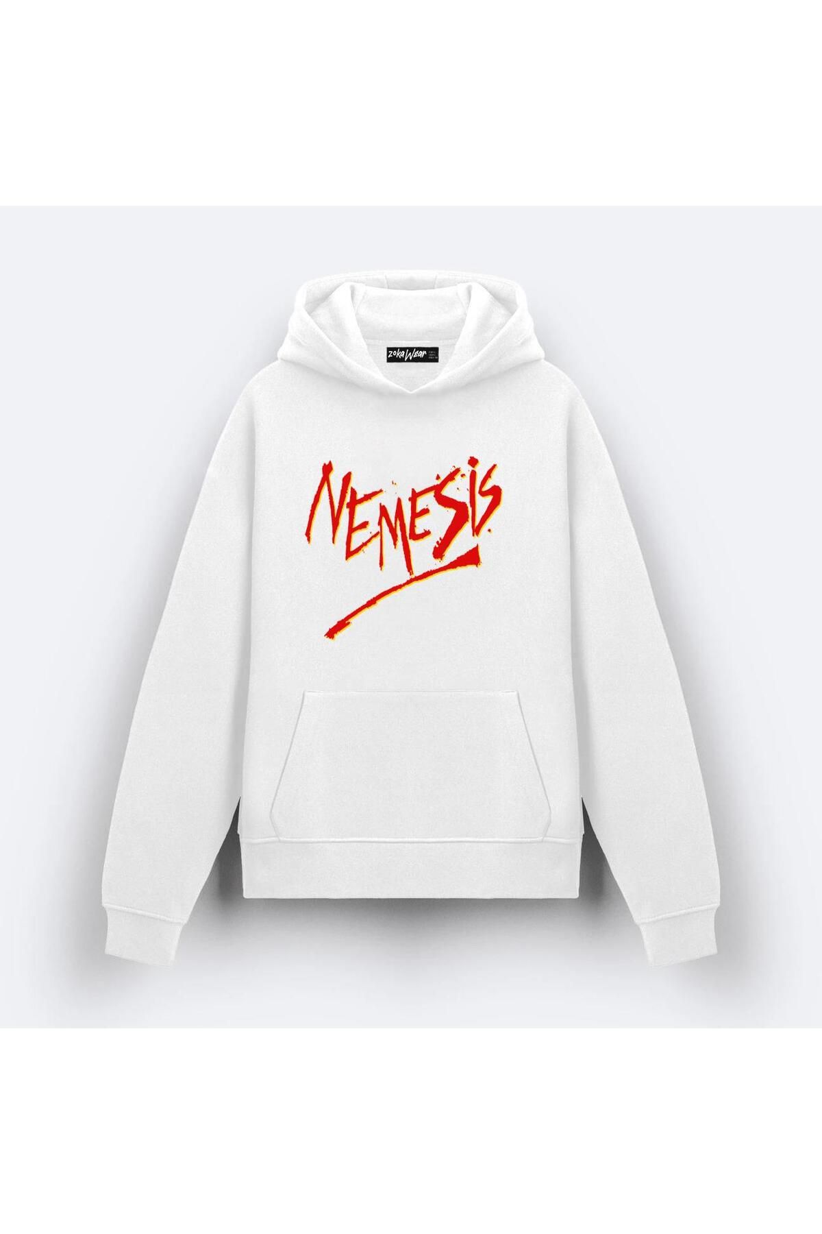 ZOKAWEAR-Nemesis Logo Design Printed Hooded Sweatshirt 1