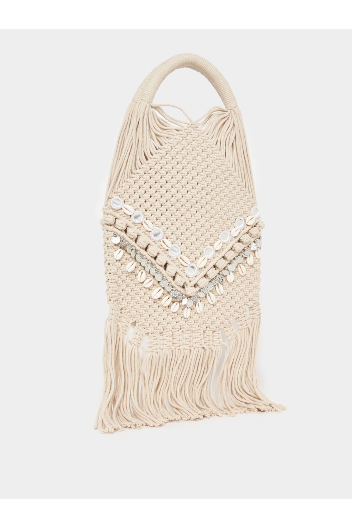 Styli-Shell Detailed Crochet Handbag 1