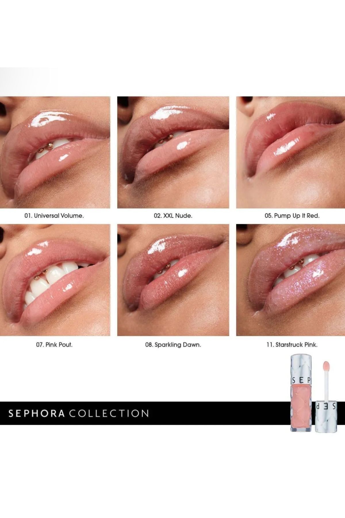 SEPHORA Outrageous Plumping Lip Gloss - بسته 3