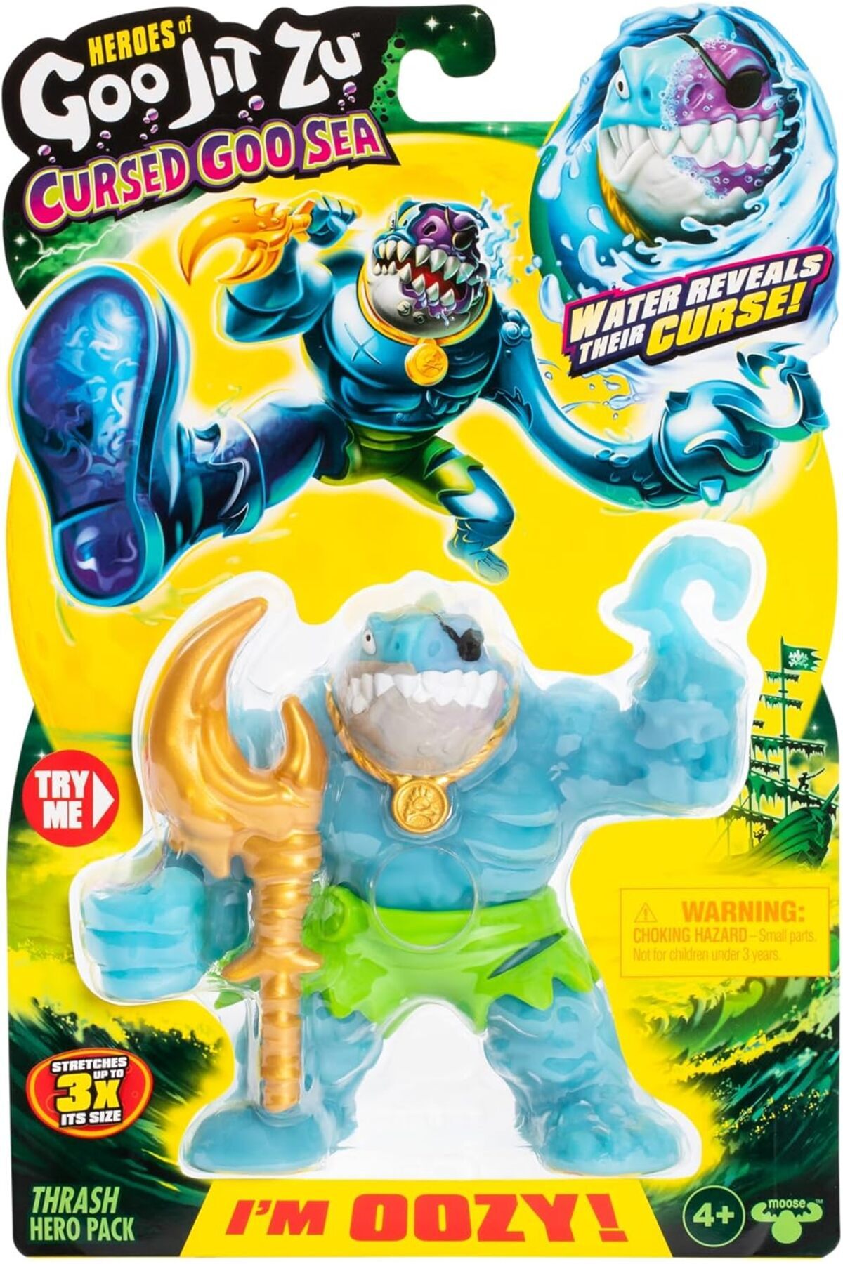Heroes of Goo Jit Zu-Goo Sea Hero Thrash: Color-changing Face & Golden Weapon For Epic Battles! 5