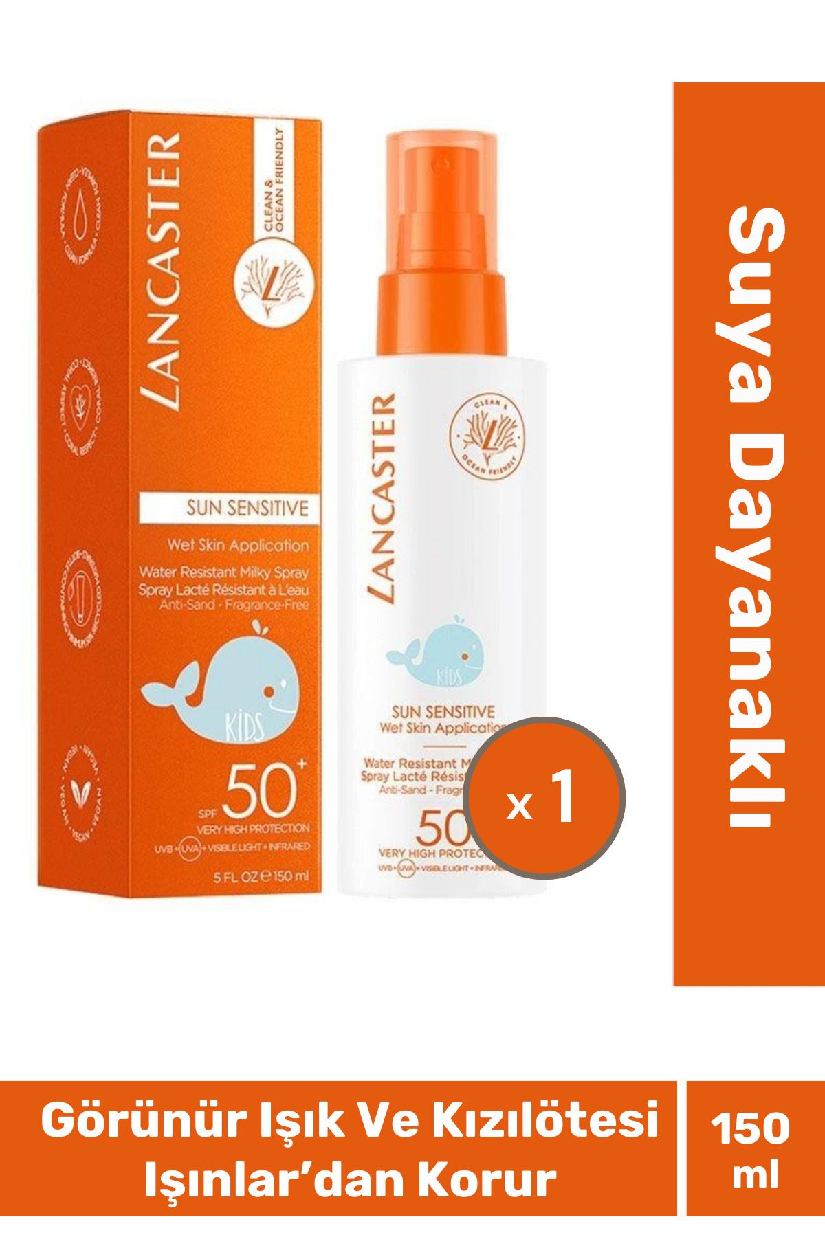 Fit1001 Hassas Ciltler Sun Sensitive Kids Milky Spray Spf50 150 ml Güneş Koruması