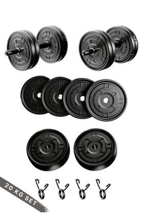 ygtsport 20 Kg Dambıl Seti Ağırlık Ve Vücut Geliştirme Seti Dumbell (20 KG PL...