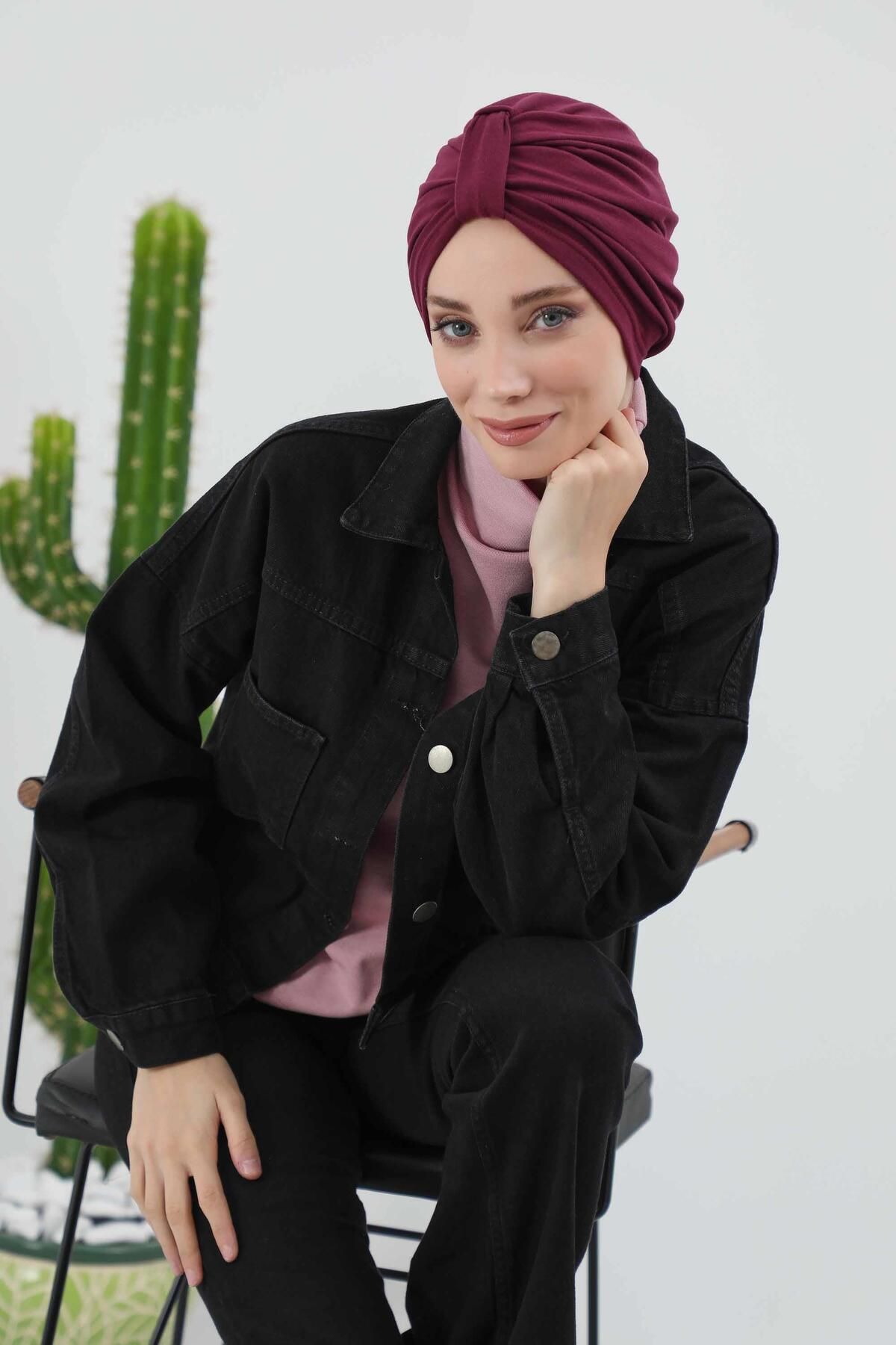 Aisha's Design-Winter Bonnet - Front Belt Detail, B-68Rb 2