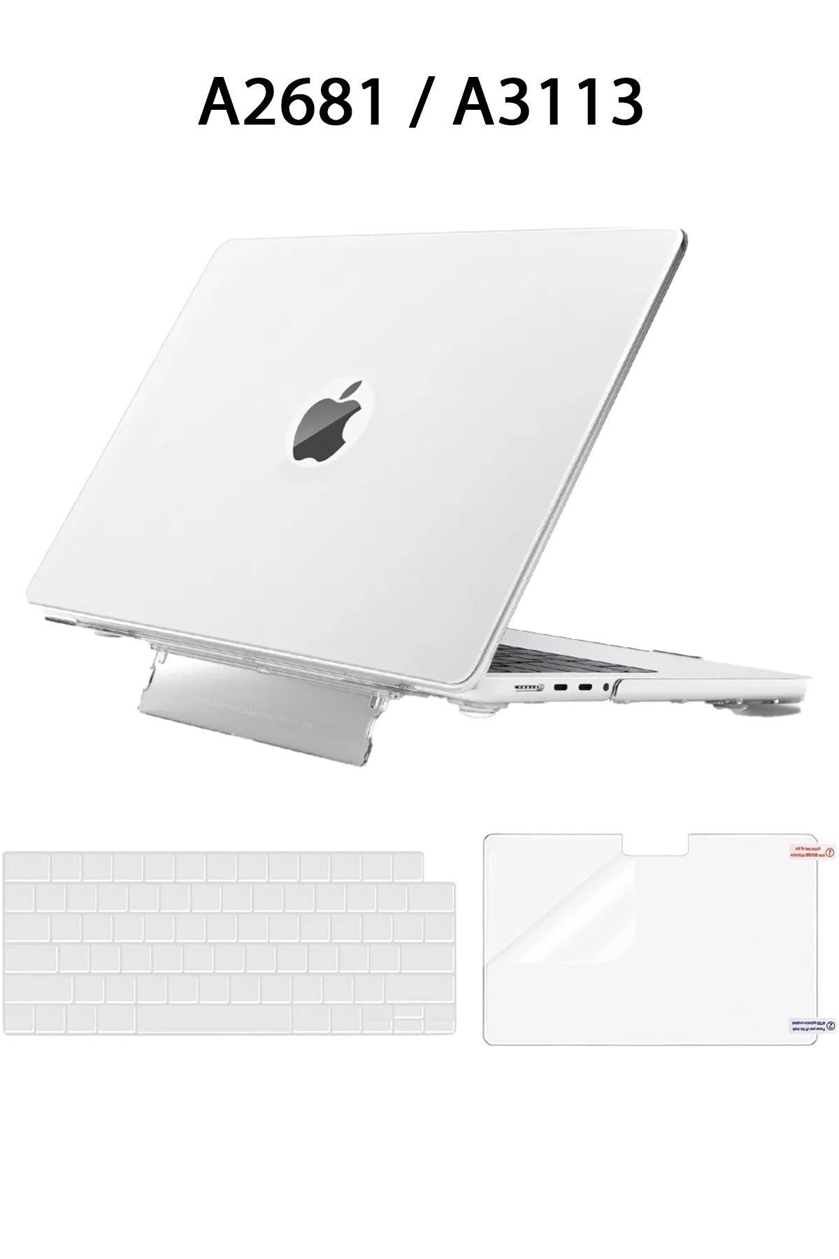 TEKNETSTORE-Macbook Air 13.6" M2-m3 Chip 2022/2024 A2681 A3113 - Compatible Stand Screen Protector Case and Keyboard 8