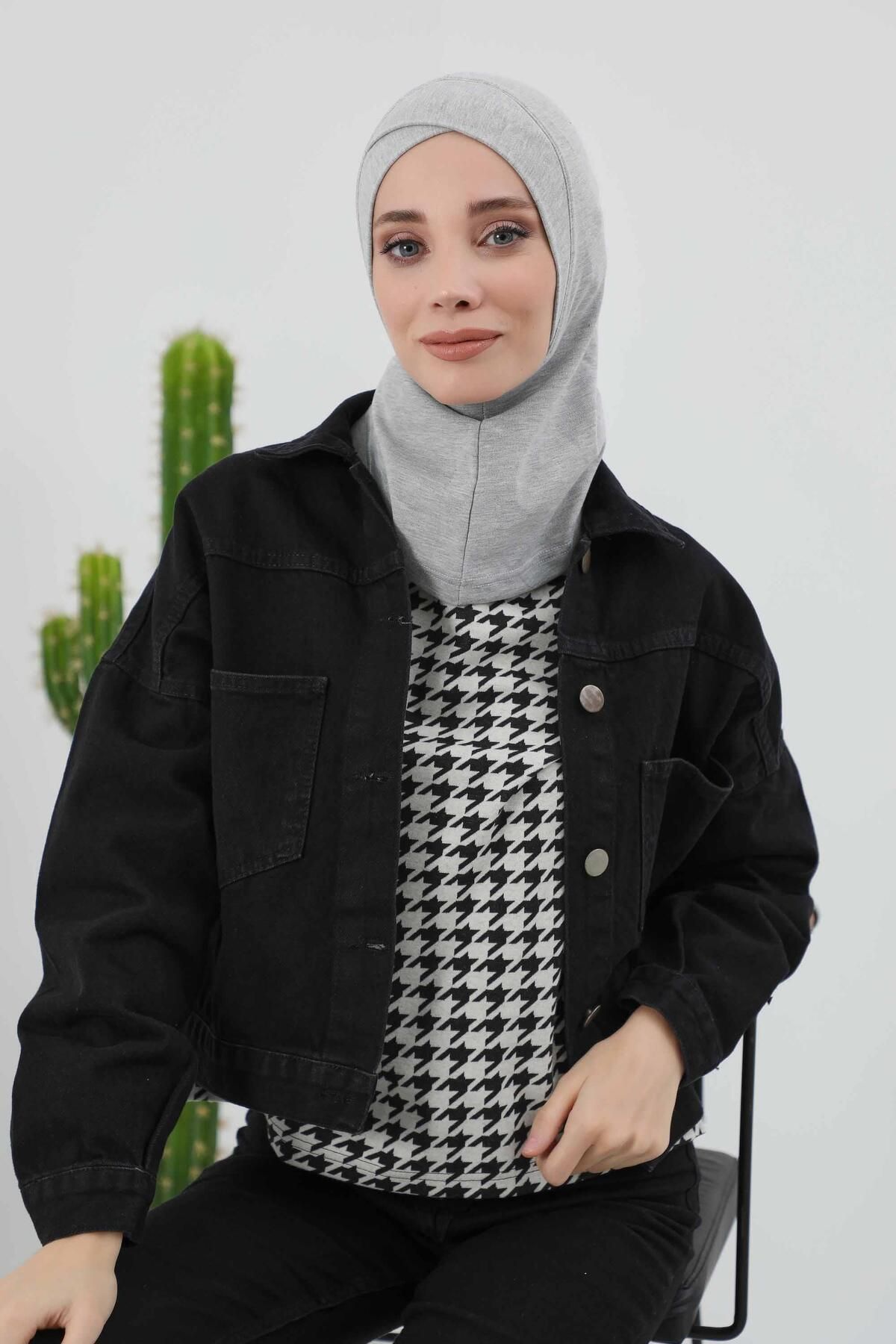 Aisha's Design-Boneta Hijab de iarnă cu detaliu în cruce în față, tb-4rb 4