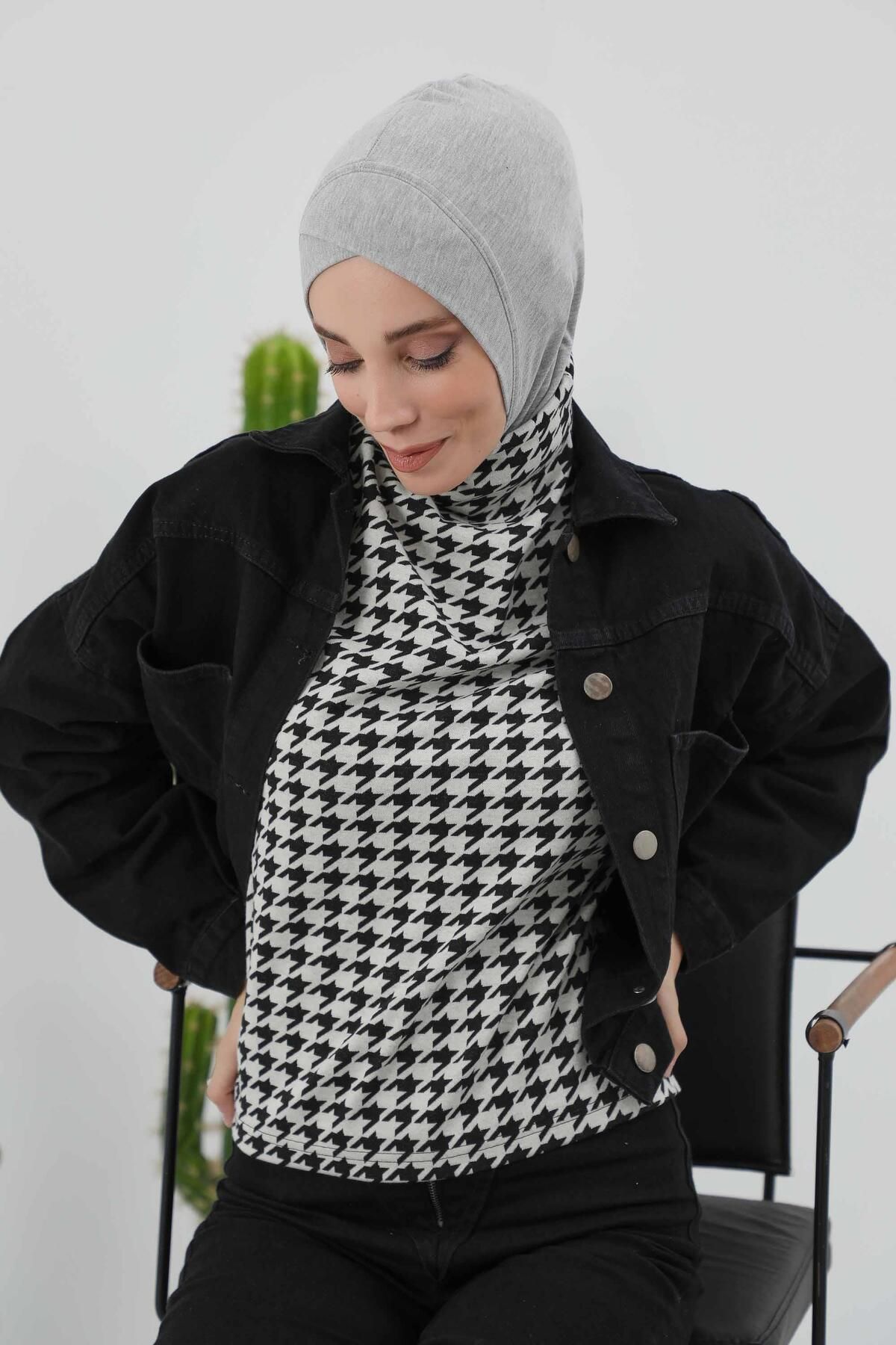 Aisha's Design-Boneta Hijab de iarnă cu detaliu în cruce în față, tb-4rb 7