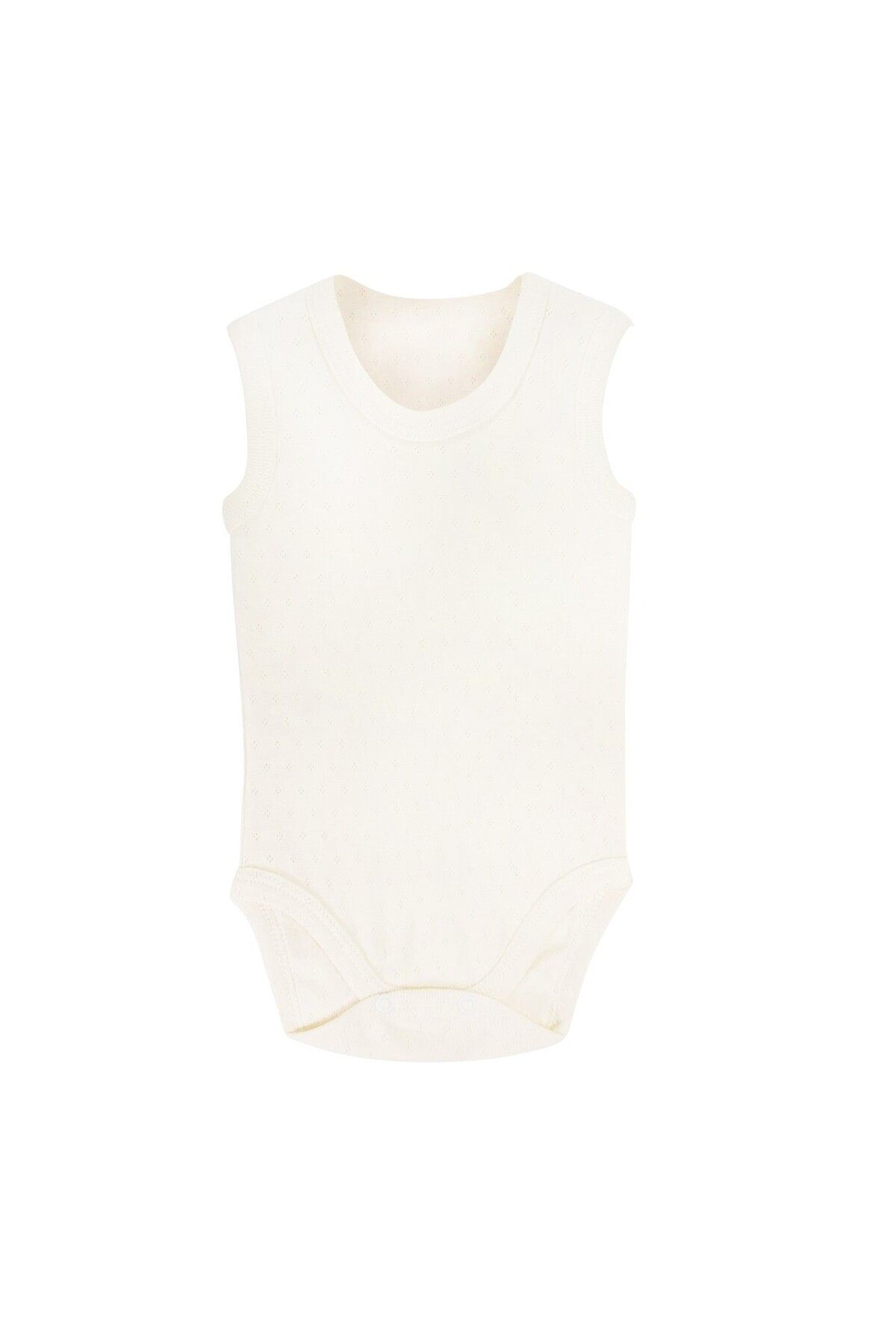 Sema Baby Jakarlı Askılı Badi (BODY) - Beyaz 12-18 Ay