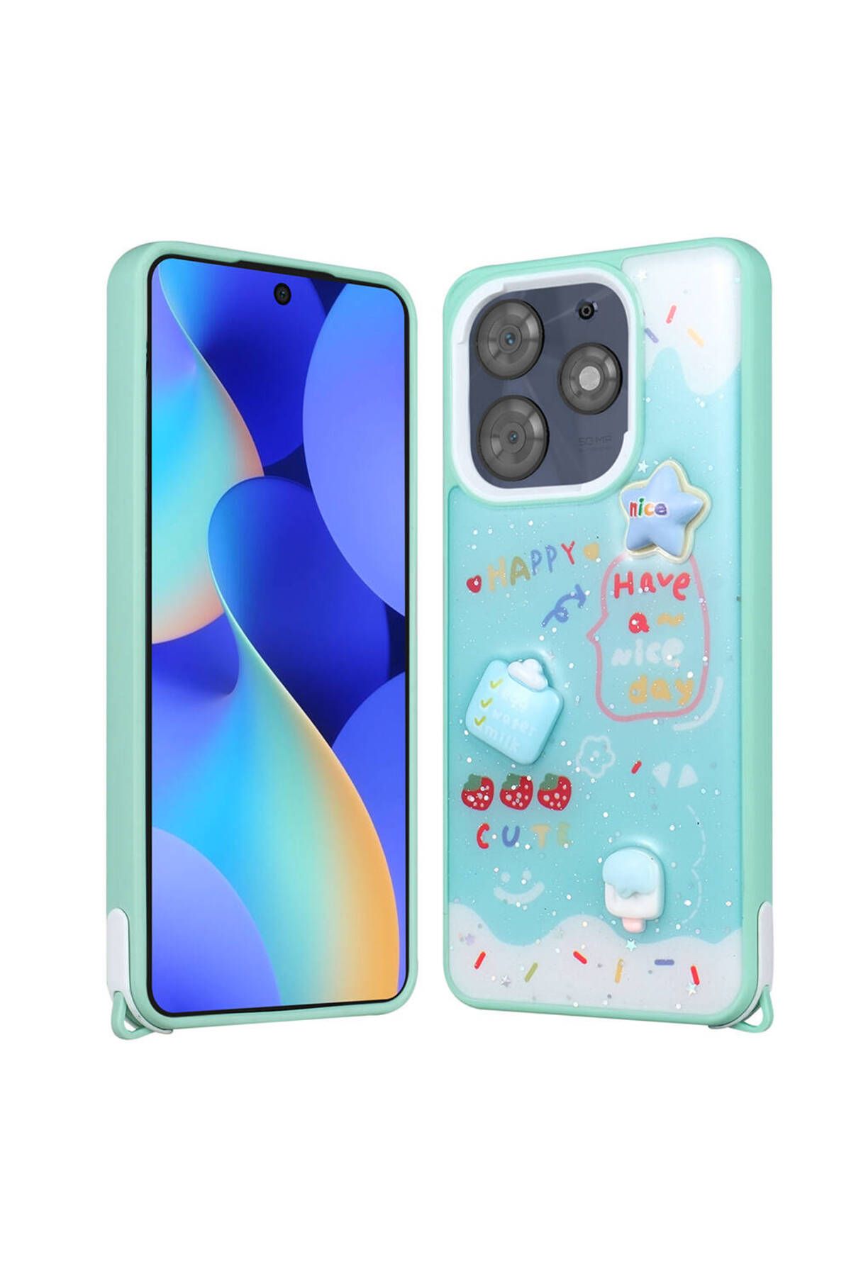 gaappy Tezce Serisi Tecno Spark 10 Pro Yeşil Kapak