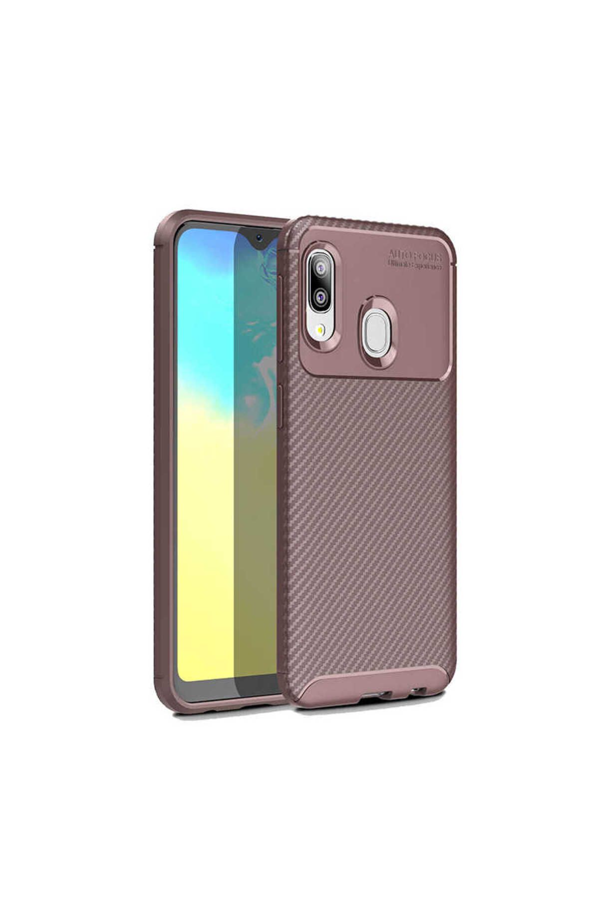 gaappy Fib Serisi Samsung Galaxy A20E Kahverengi Kapak
