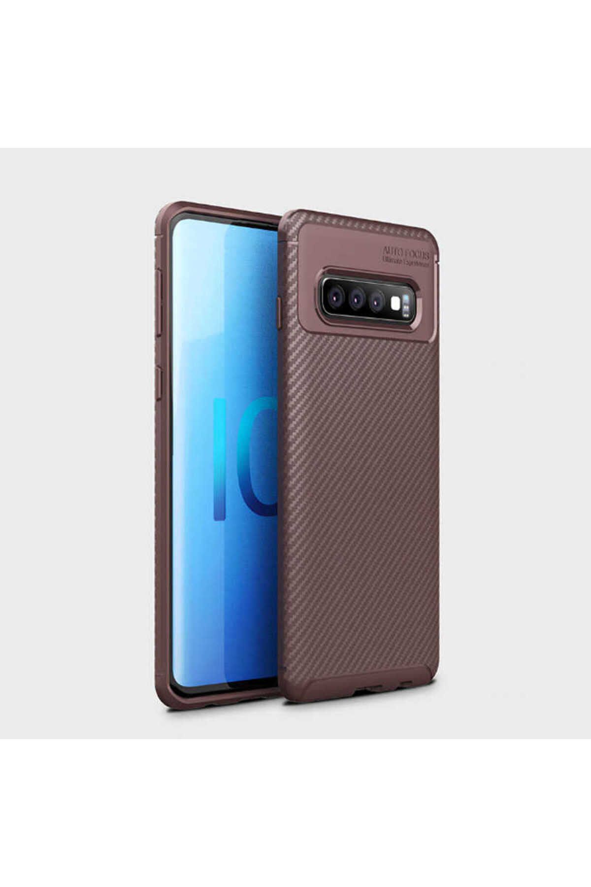 gaappy Fib Serisi Samsung Galaxy S10 Plus Kahverengi Kapak