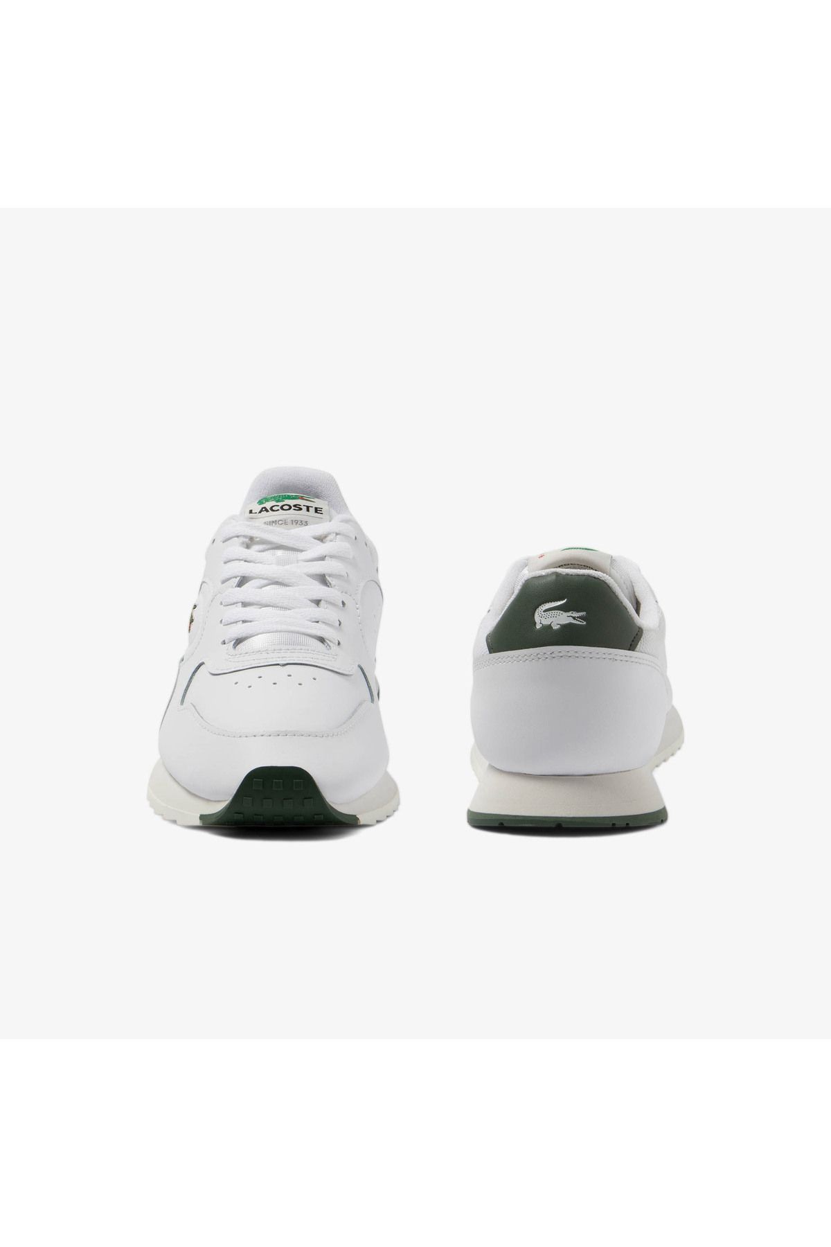 اسنیکر سفید مردانه کفش ورزشی پوست LineTrack Lacoste