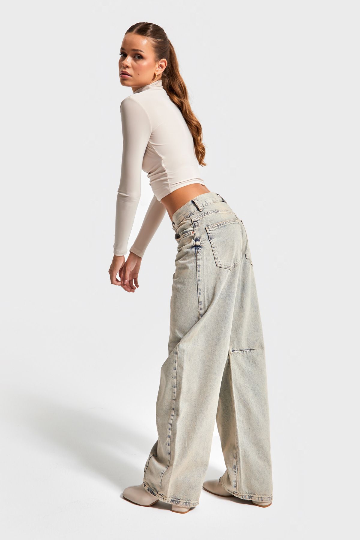its basic-Dámský super Baggy Fit - K.tint Jeans Color Denim 3