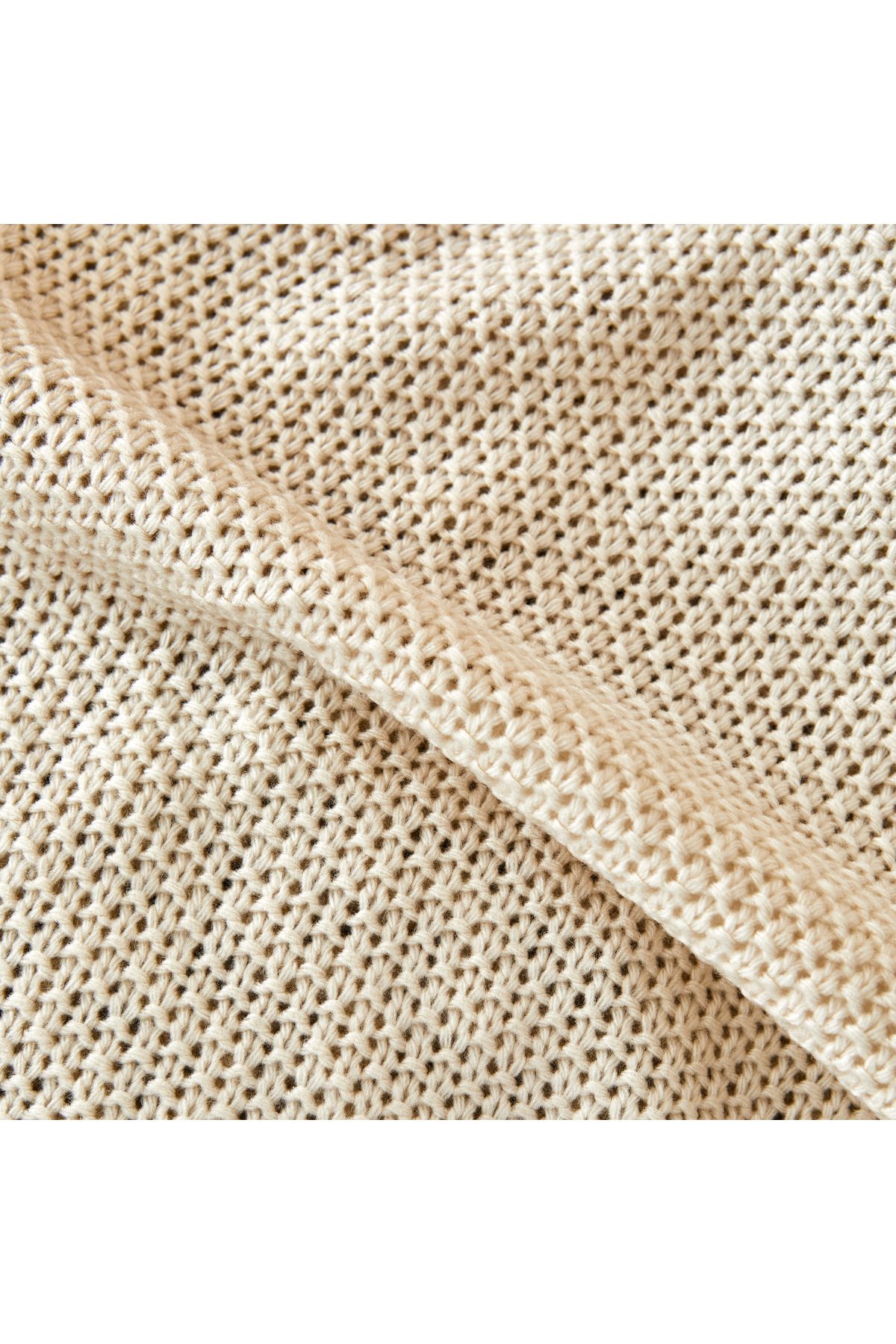 Karaca-Home Stone Color Doppelstitchwickeldecke (130x170 cm) Öko-Tex Weich, Leicht, Hält Warm, Cable 3