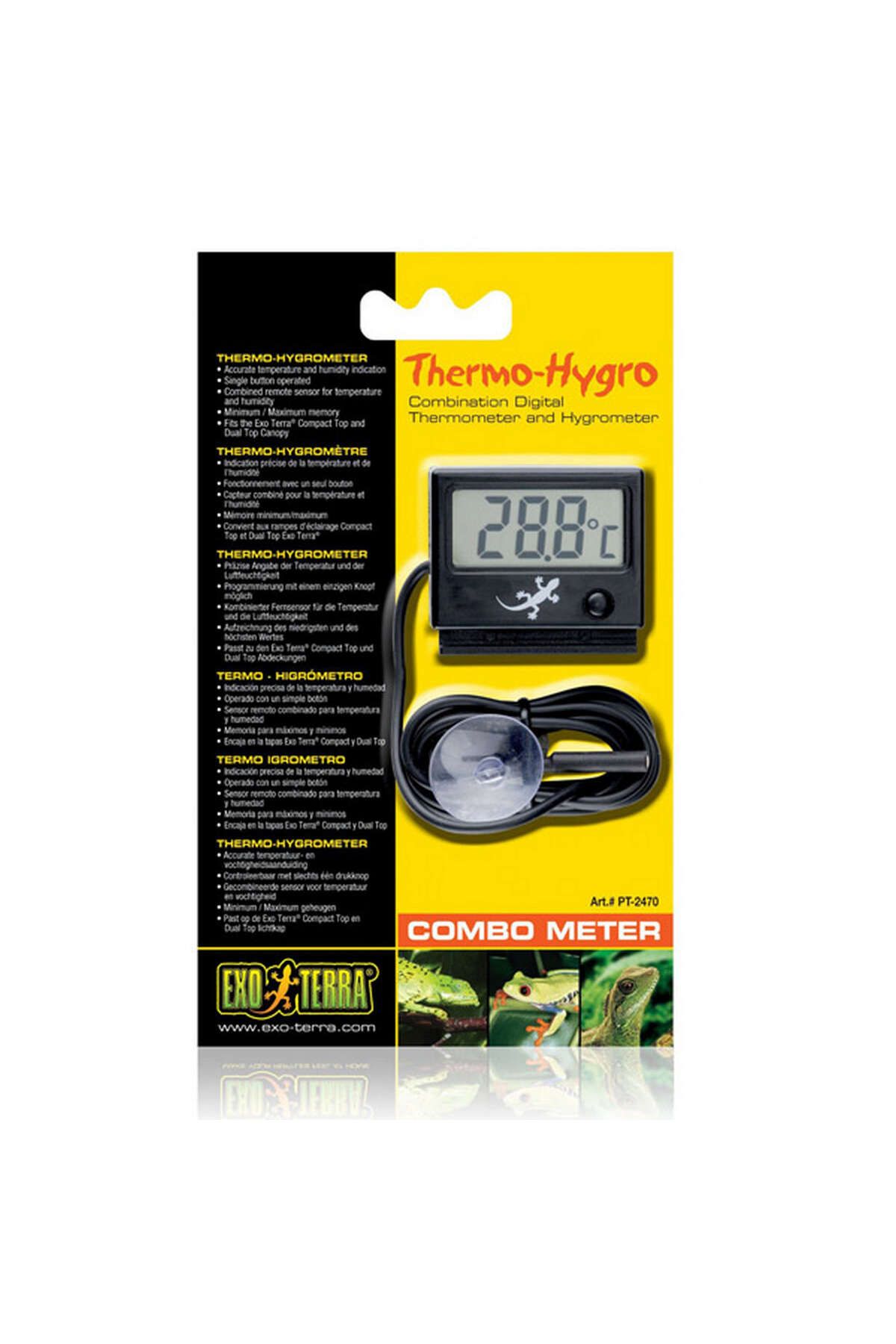 Hagen-مشط مقياس الرطوبة الحراري Exo Terra Led -v HNZRN 1