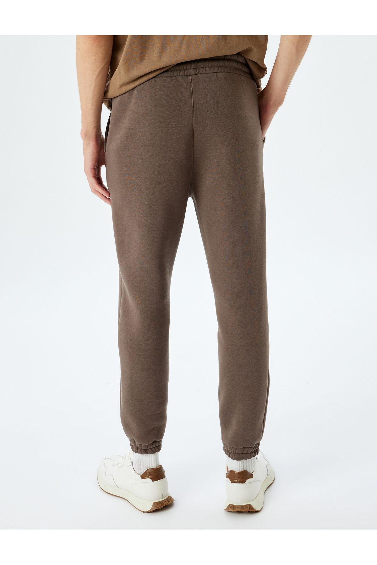 Koton-Ribbed Jogger Sweatpants with Lace-Up Waist and Pocket Detail 4