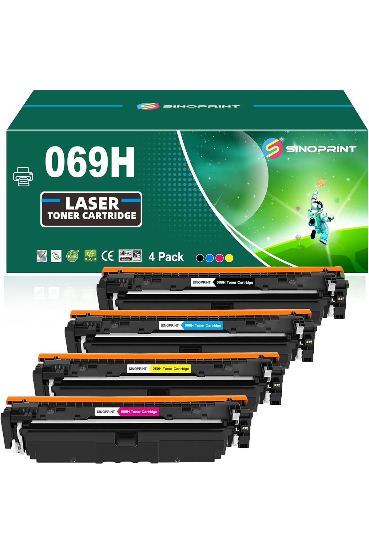 Juego De Cartuchos De Tóner 069 Compatible Con Cartucho De Tóner Canon 069 069H, Funciona Con