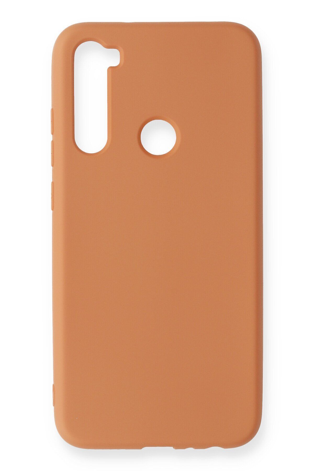 cepmoda xiaomi REDMİ Note 8 KILIF - Pastel Soft Dokulu Lansman Kapak içi Süet v15 TURUNCU