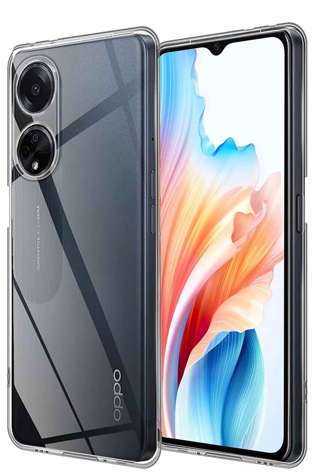 cepmoda OPPO A38 - Clear ince Şeffaf Kapak Saydam Silikon Telefon Kılıfı - ŞEFFAF