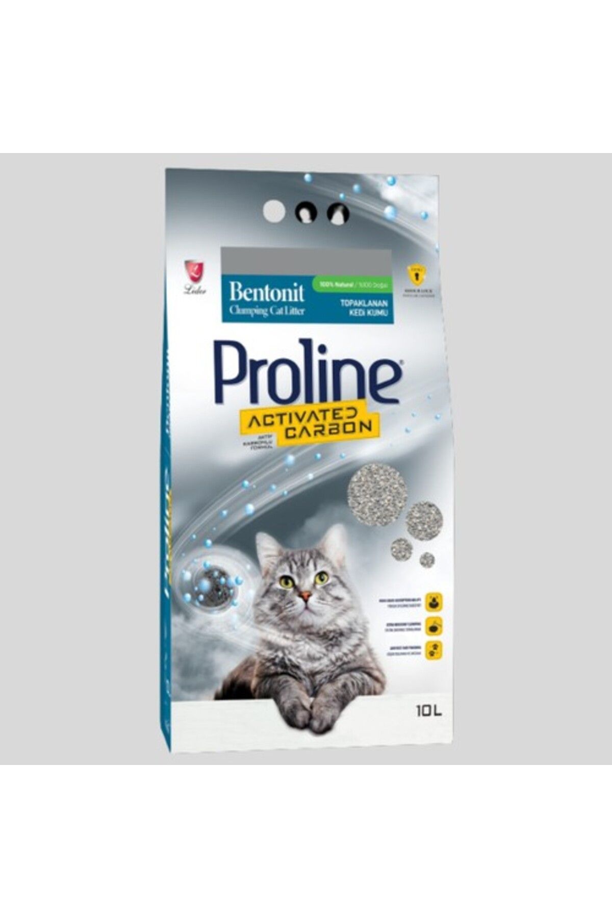 Pro Line Aktif Karbonlu Topaklanan Kedi Kumu 10 Lt