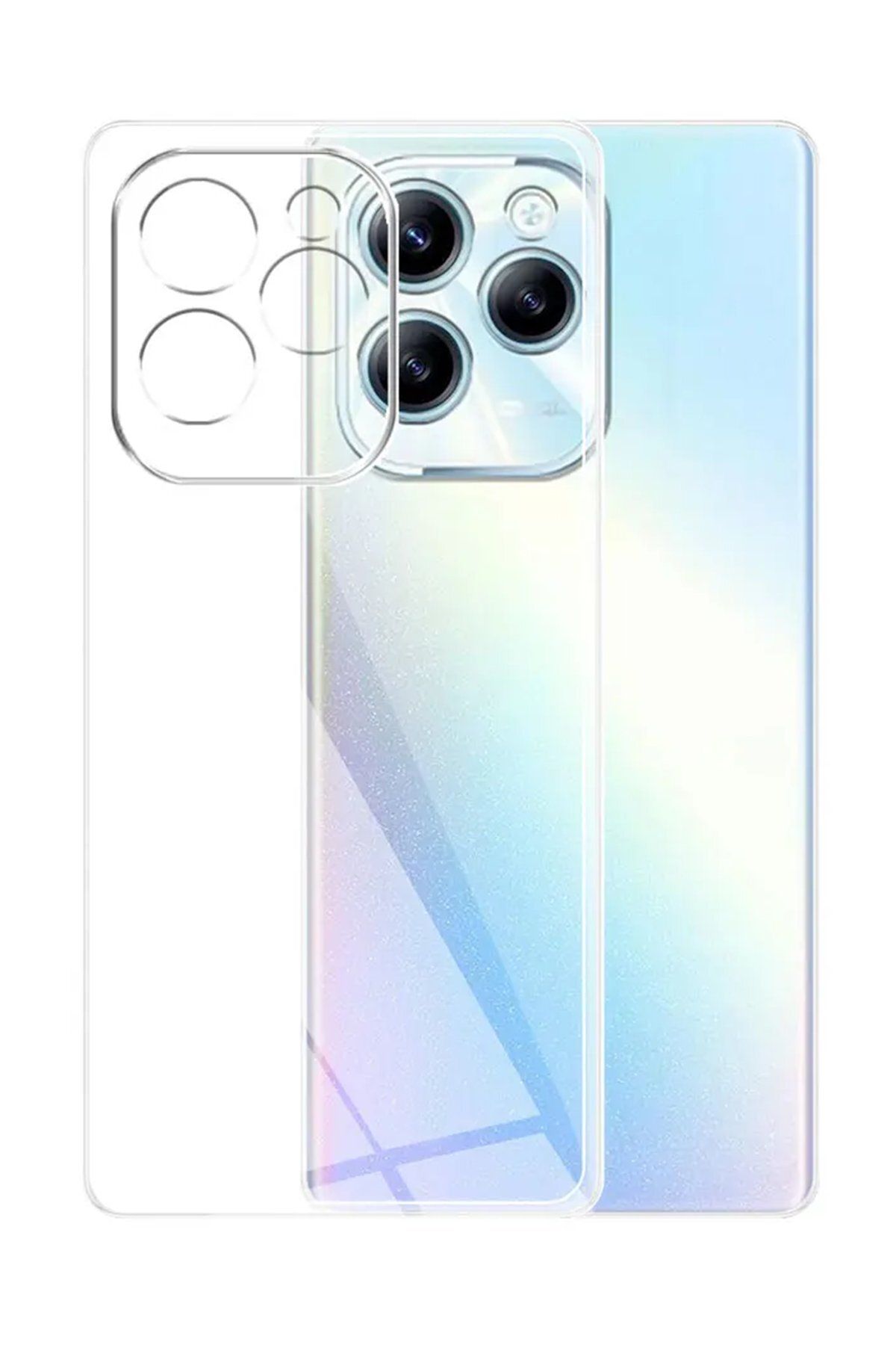 cepmoda İNFİNİX HOT 40i - Clear ince Şeffaf Kapak Saydam Silikon Telefon Kılıfı - ŞEFFAF