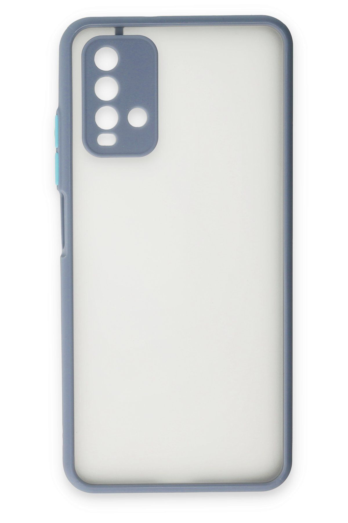 cepmoda XİAOMİ REDMİ 9T | Buzlu Şeffaf Silikon Mat Telefon Kılıfı – Darbeye Dayanıklı - GRİ