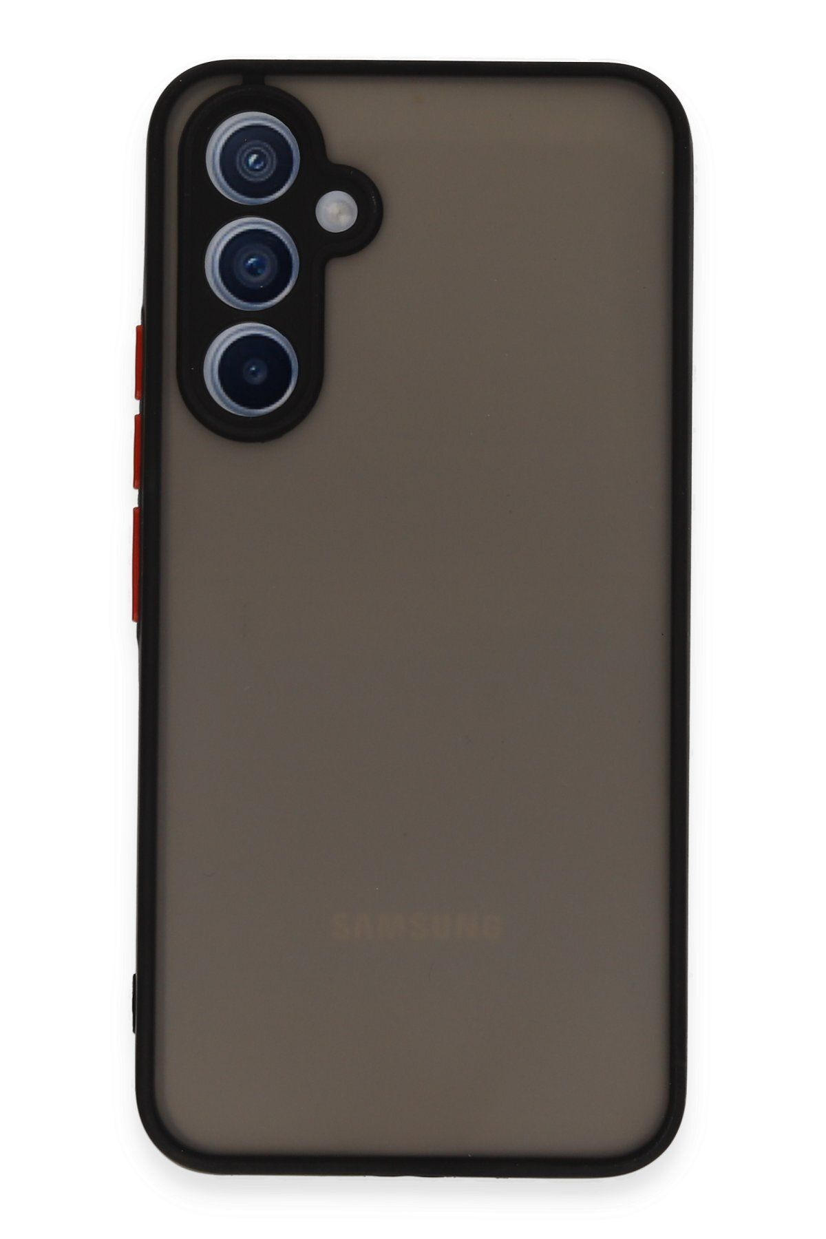 cepmoda SAMSUNG GALAXY A34 5G | Buzlu Şeffaf Silikon Mat Telefon Kılıfı – Darbeye Dayanıklı - SİYAH