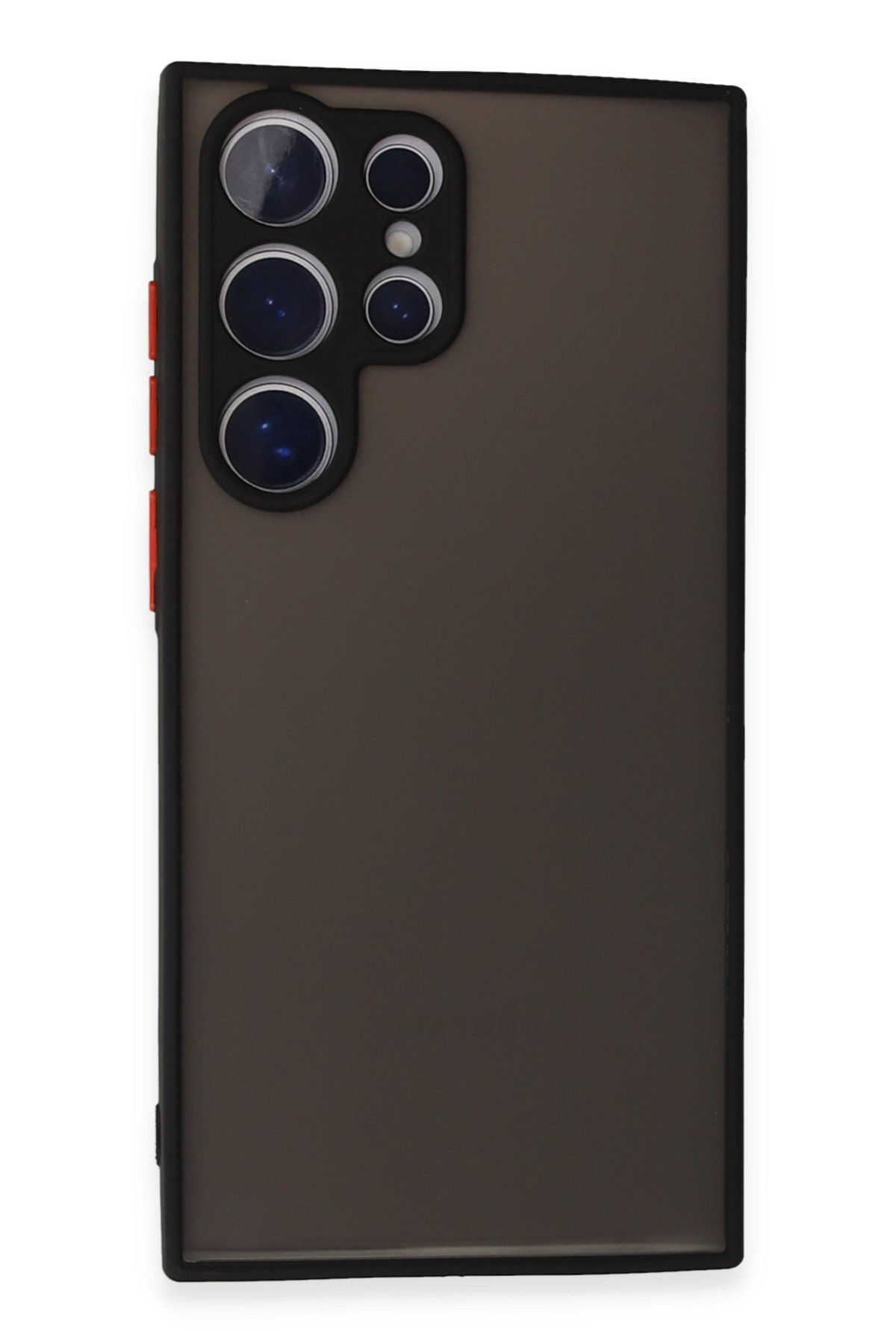 cepmoda SAMSUNG GALAXY S24 ULTRA | Buzlu Şeffaf Silikon Mat Telefon Kılıfı – Darbeye Dayanıklı - SİYAH