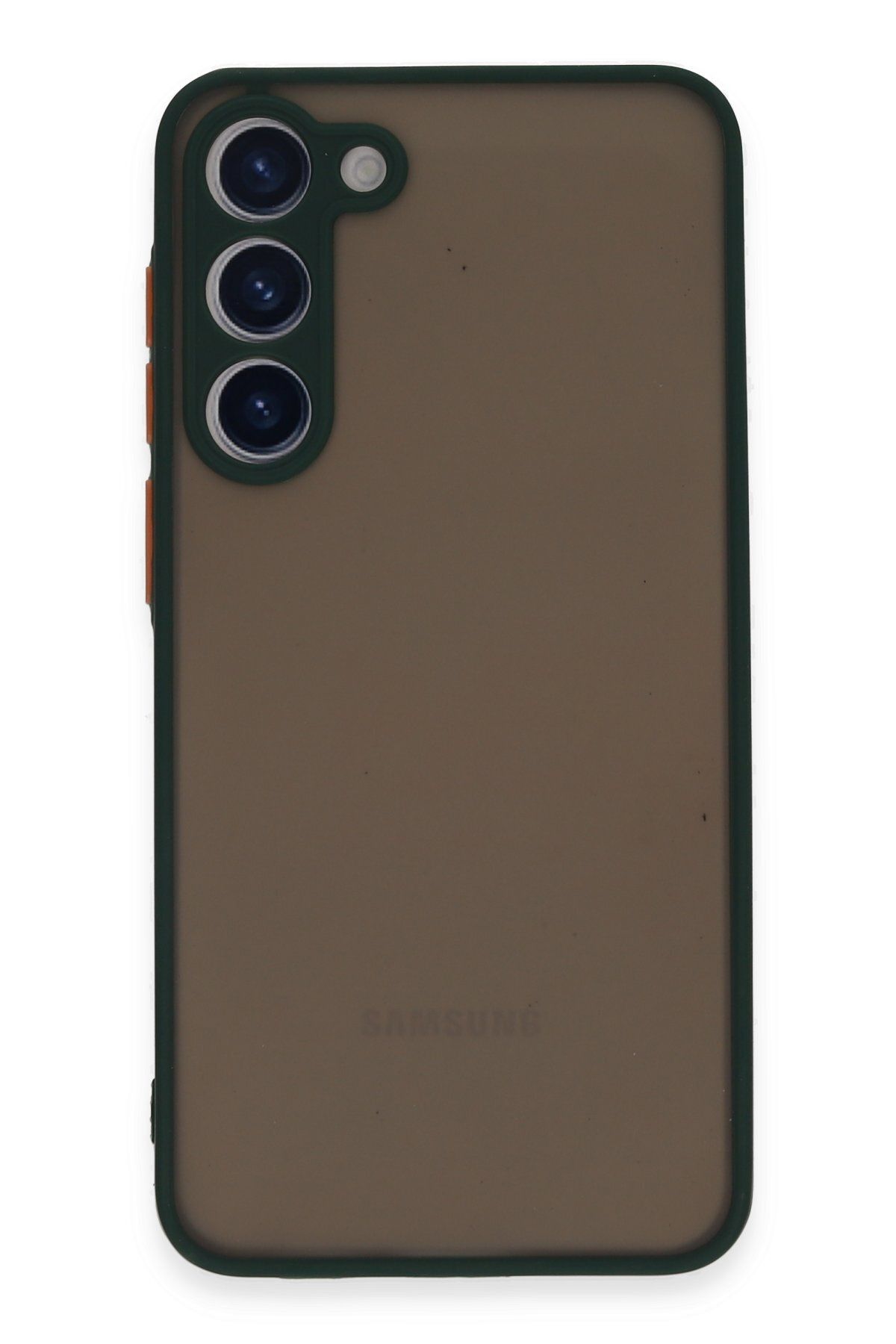 cepmoda SAMSUNG GALAXY S23 PLUS - Jux Mat Kapak Yanları Silikon Arkası Sert Pc Buzlu Kılıf - YEŞİL