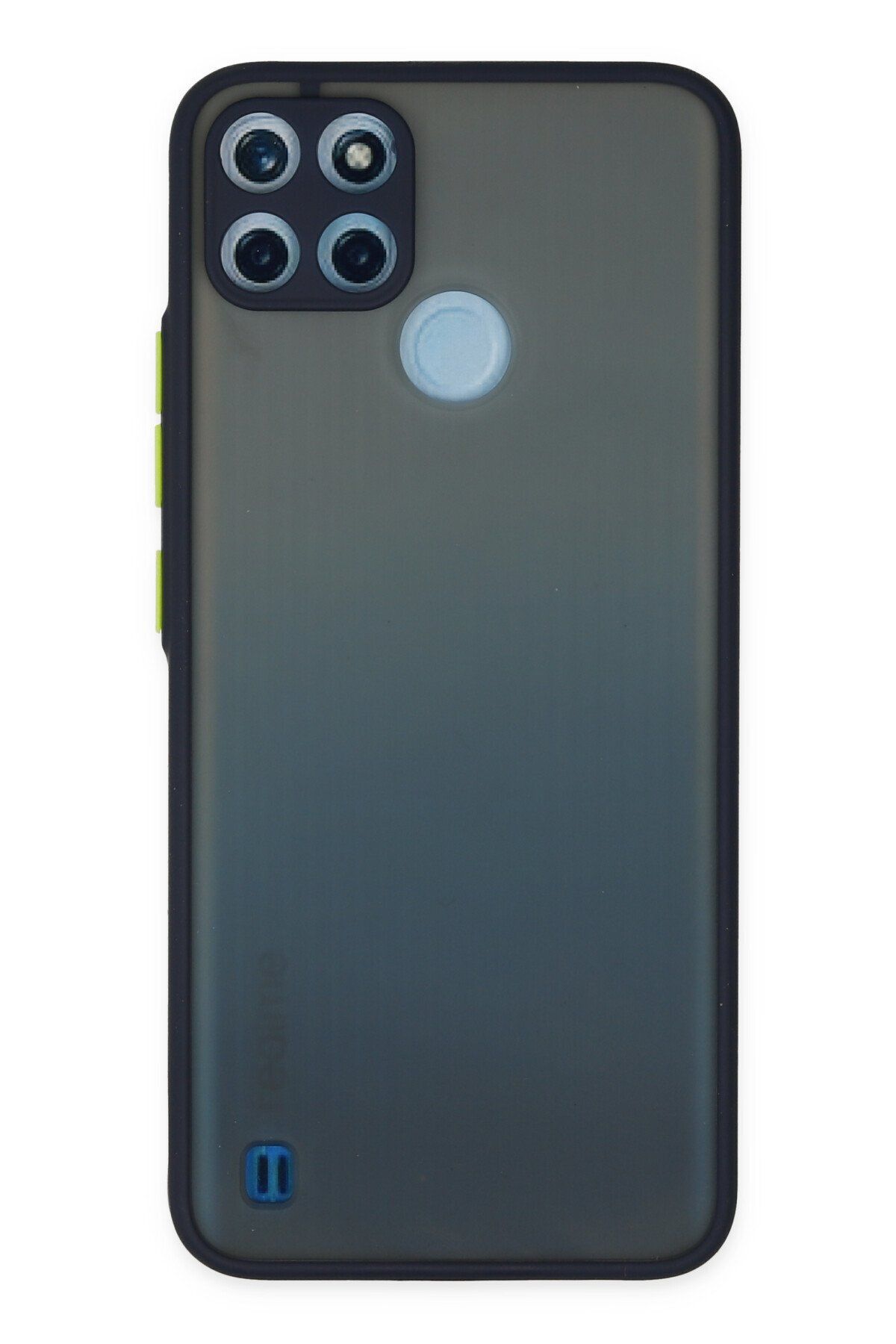 cepmoda REALME C21Y - Jux Mat Kapak Yanları Silikon Arkası Sert Pc Buzlu Kılıf - LACİVERT