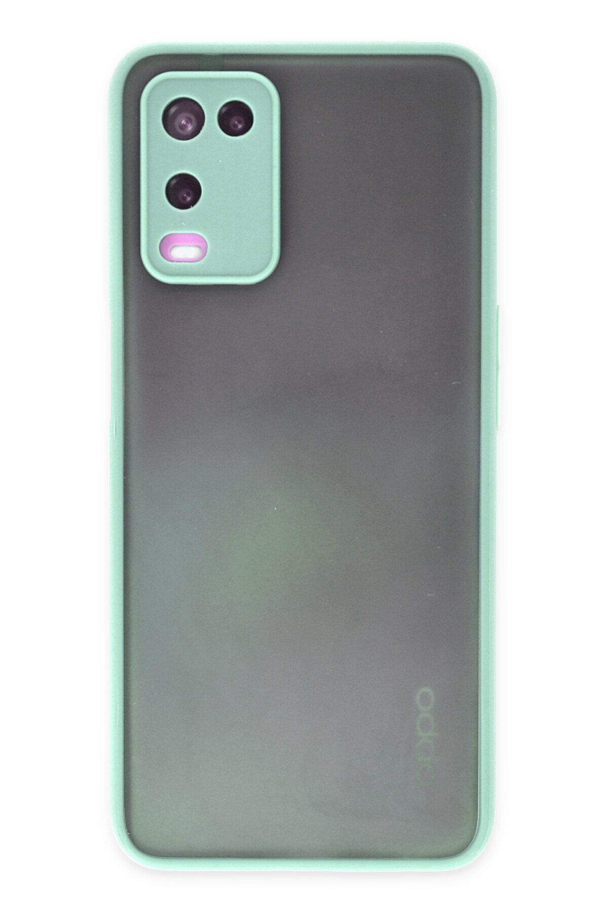 cepmoda OPPO A54 4G | Buzlu Şeffaf Silikon Mat Telefon Kılıfı – Darbeye Dayanıklı - TURKUAZ