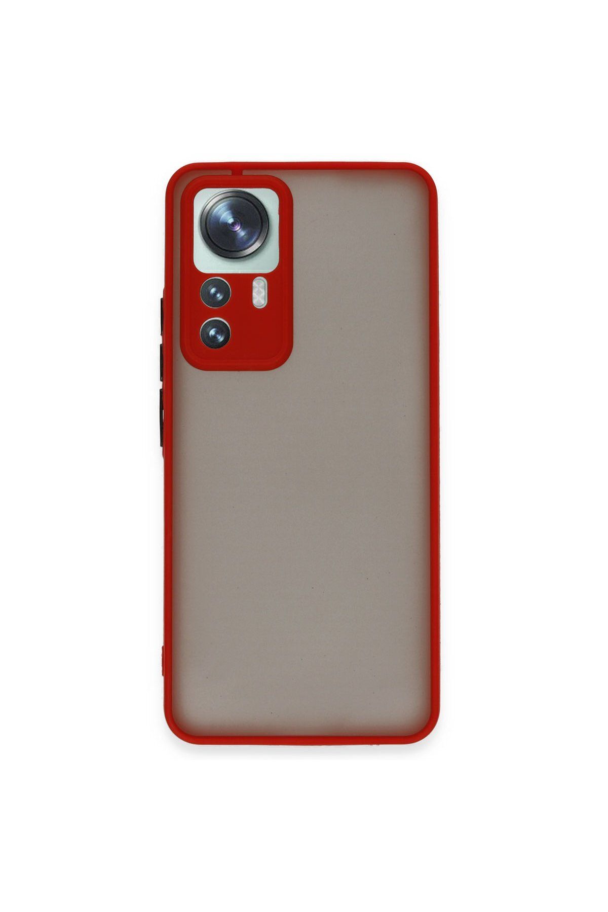 cepmoda XİAOMİ Mİ 12T PRO| | Buzlu Şeffaf Silikon Mat Telefon Kılıfı – Darbeye Dayanıklı - KIRMIZI