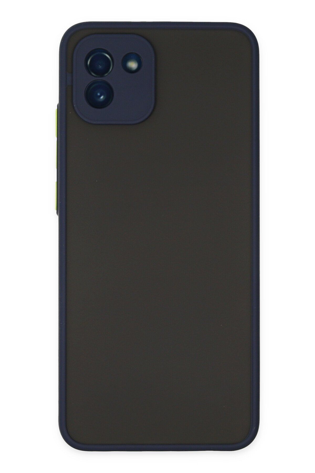 cepmoda SAMSUNG GALAXY A03 | Buzlu Şeffaf Silikon Mat Telefon Kılıfı – Darbeye Dayanıklı - LACİVERT