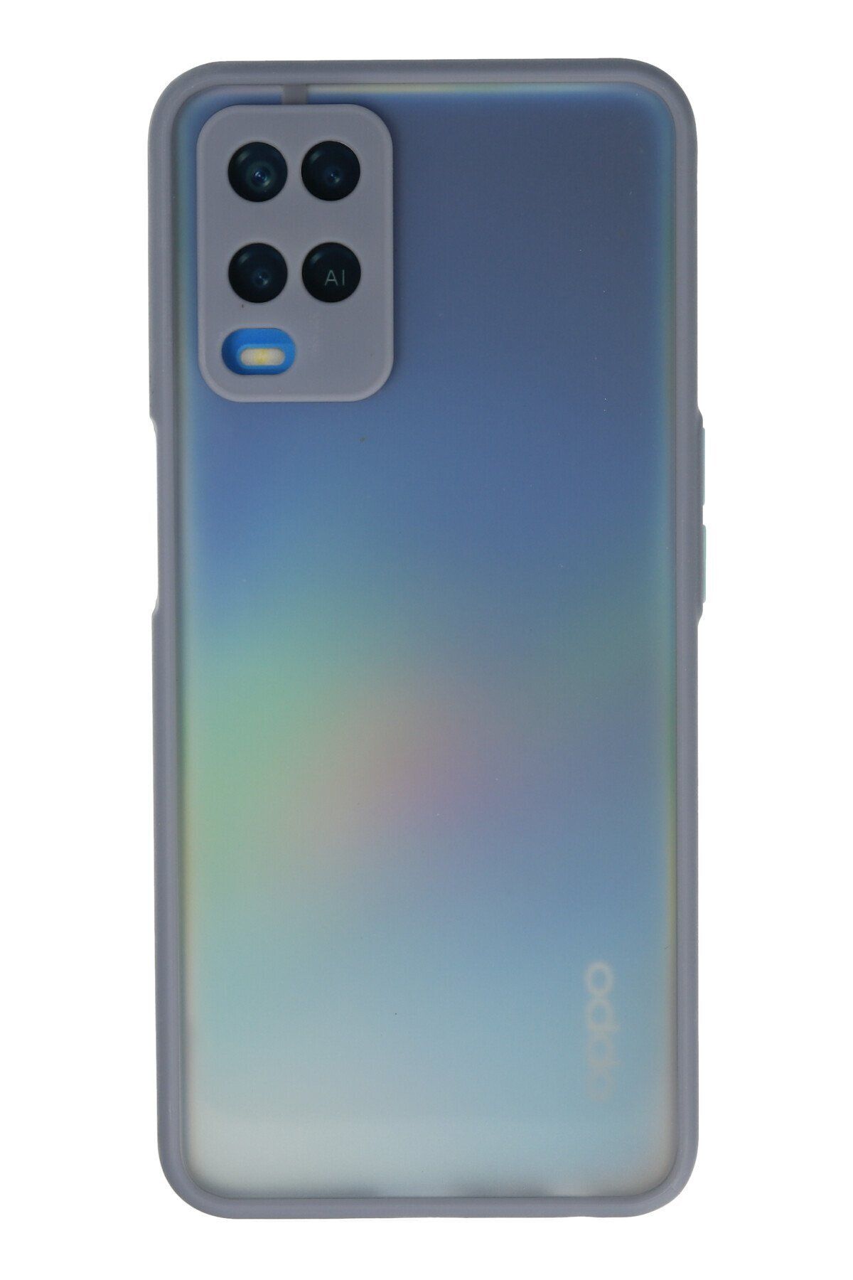 cepmoda OPPO A54 4G | Buzlu Şeffaf Silikon Mat Telefon Kılıfı – Darbeye Dayanıklı - GRİ