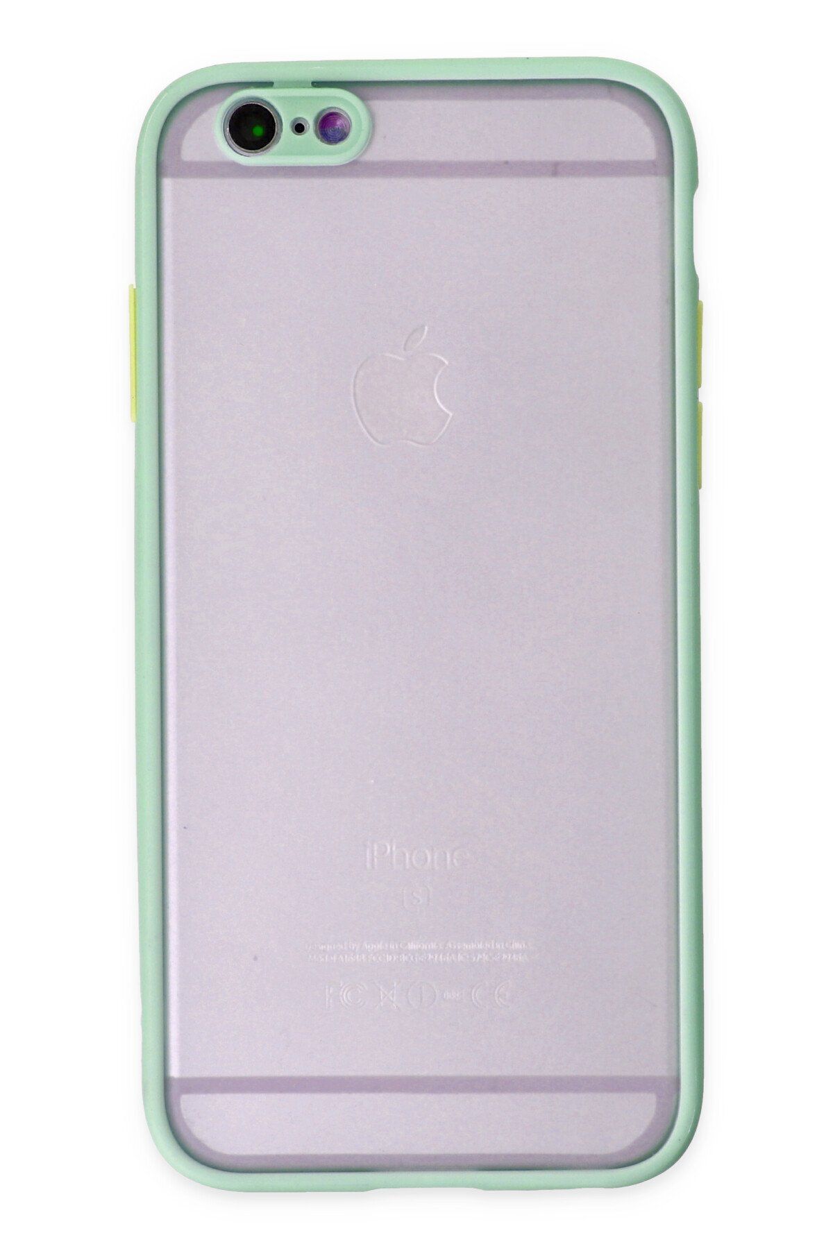 cepmoda iPhone 6 | Buzlu Şeffaf Silikon Mat Telefon Kılıfı – Darbeye Dayanıklı - TURKUAZ