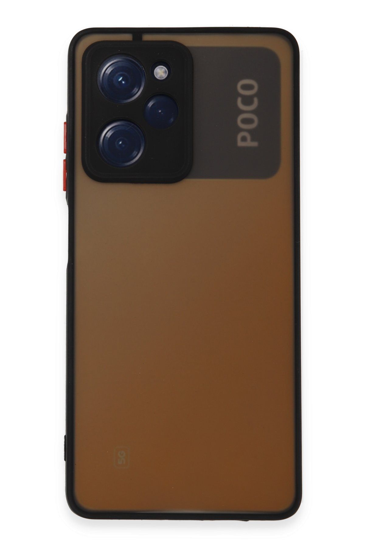 cepmoda XİAOMİ POCO X5 PRO 5G | Buzlu Şeffaf Silikon Mat Telefon Kılıfı – Darbeye Dayanıklı - SİYAH