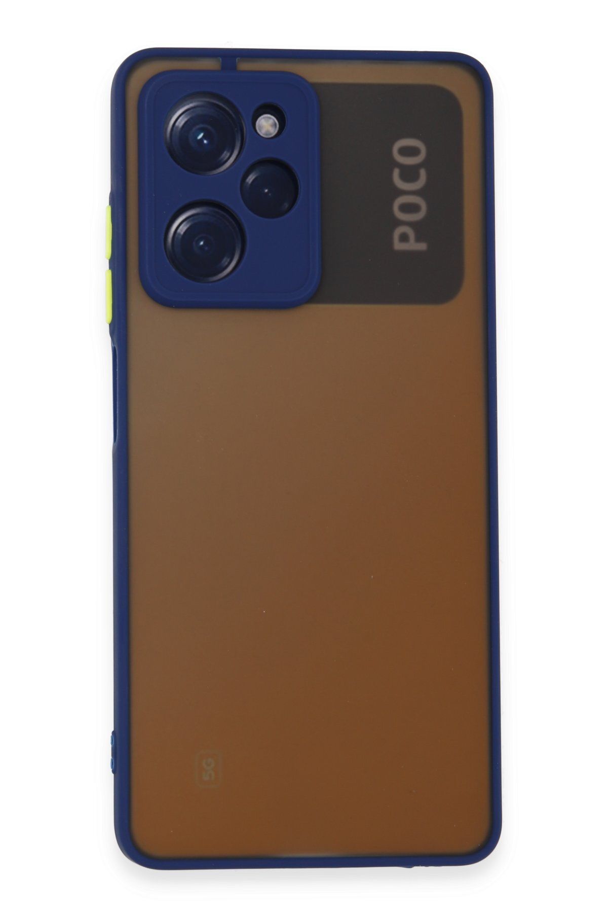 cepmoda XİAOMİ POCO X5 PRO 5G | Buzlu Şeffaf Silikon Mat Telefon Kılıfı – Darbeye Dayanıklı - LACİVERT