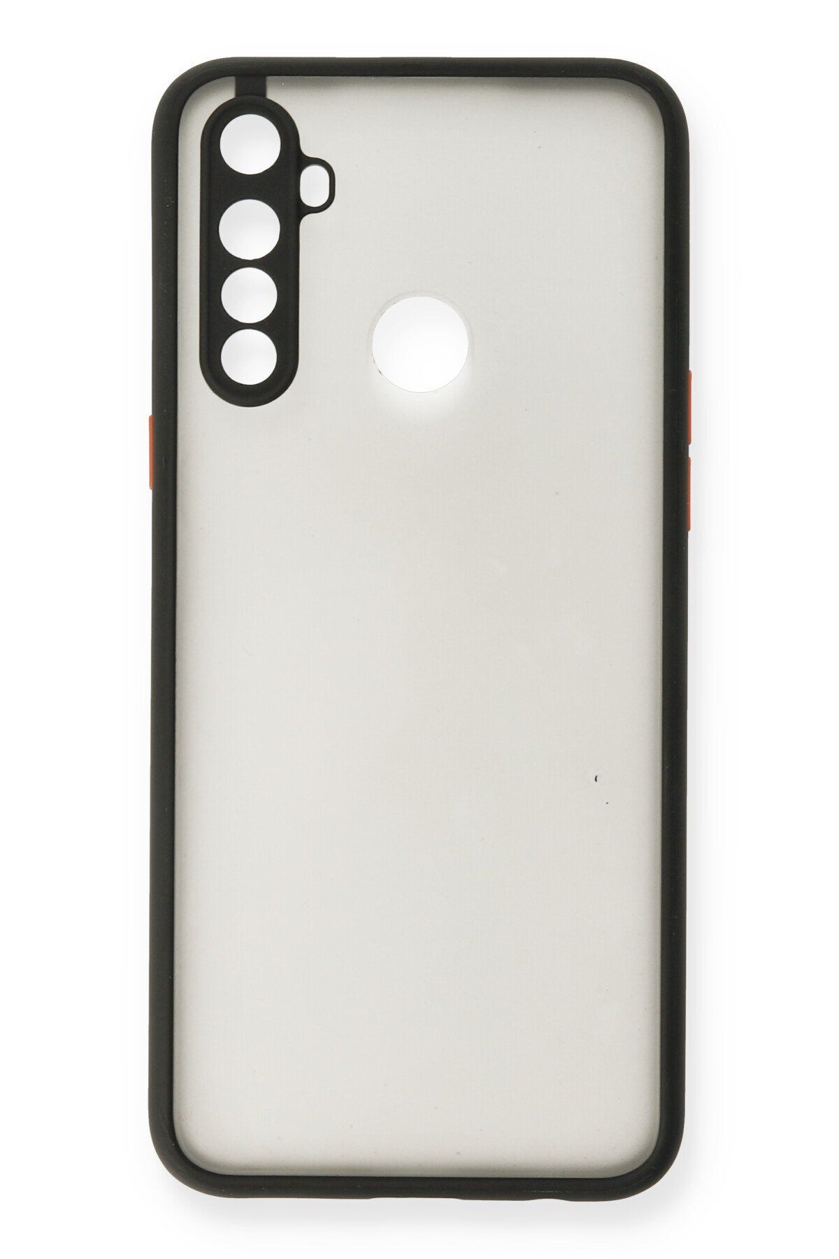 cepmoda REALME C3i| - Jux Mat Kapak Yanları Silikon Arkası Sert Pc Buzlu Kılıf - SİYAH