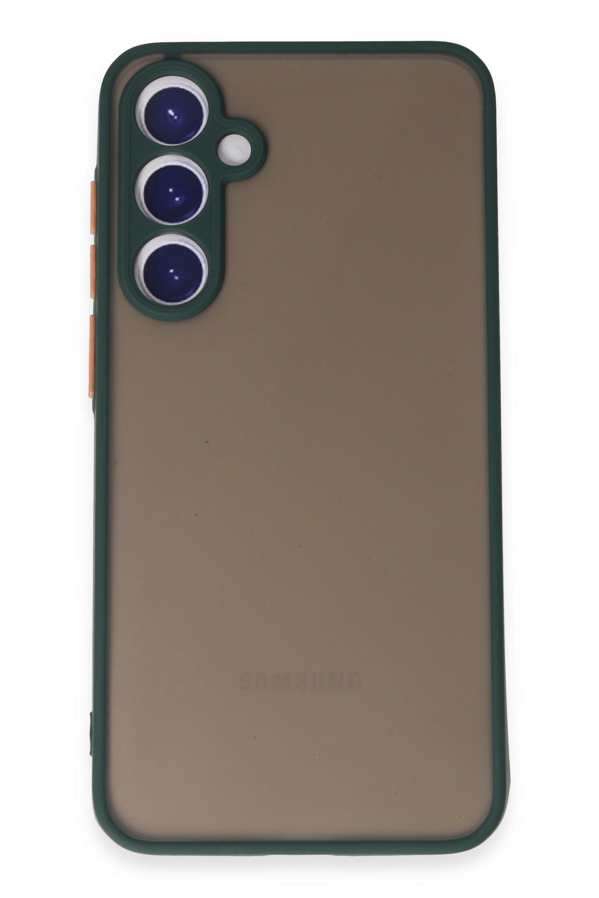 cepmoda SAMSUNG GALAXY S24 - Jux Mat Kapak Yanları Silikon Arkası Sert Pc Buzlu Kılıf - YEŞİL
