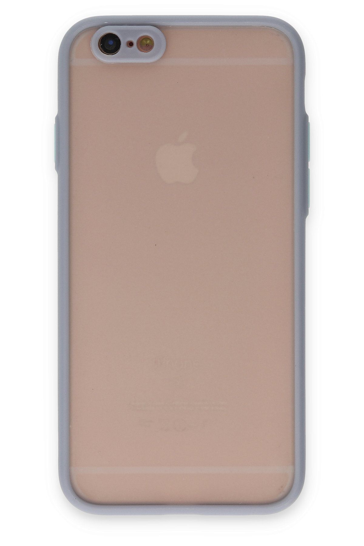 cepmoda iPhone 6 | Buzlu Şeffaf Silikon Mat Telefon Kılıfı – Darbeye Dayanıklı - GRİ