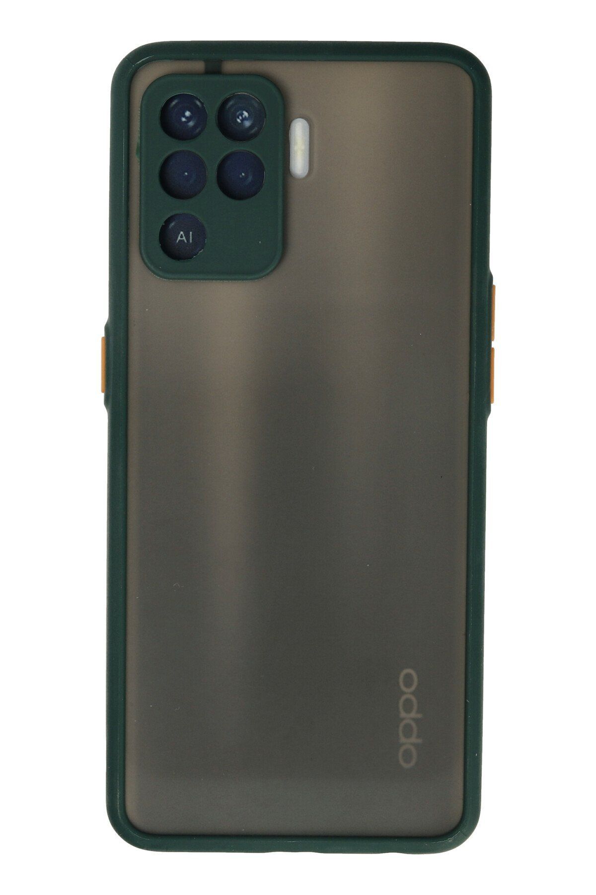 cepmoda OPPO RENO 5 LİTE | Buzlu Şeffaf Silikon Mat Telefon Kılıfı – Darbeye Dayanıklı - YEŞİL
