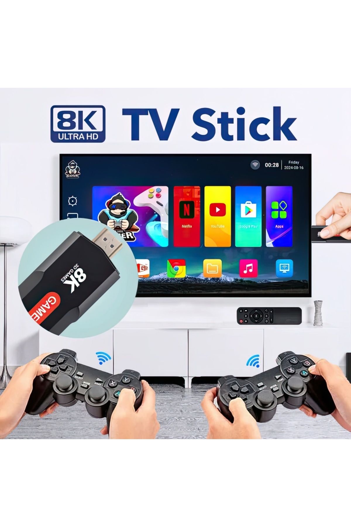 TMAX-Android Tv Box + Gaming Console (20,000 Games) 2 in 1 - Full Set (2024 New Model) 2