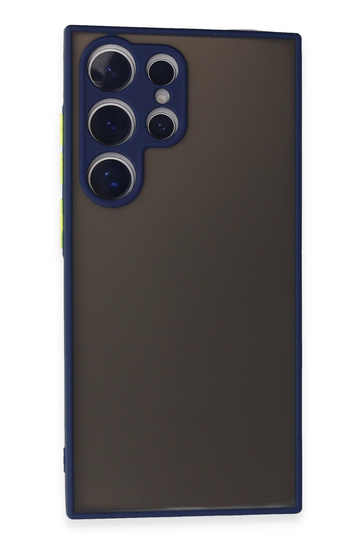 cepmoda SAMSUNG GALAXY S24 ULTRA | Buzlu Şeffaf Silikon Mat Telefon Kılıfı – Darbeye Dayanıklı - LACİVERT