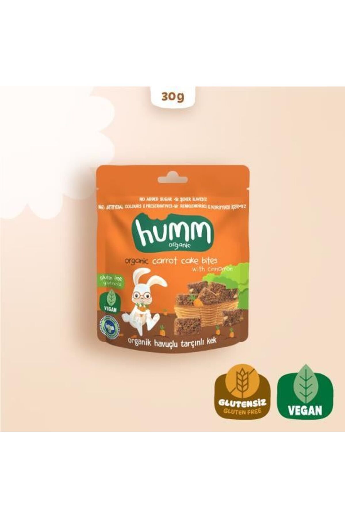 Humm Organik Havuçlu Tarçınlı Vegan Kek 30 Gr