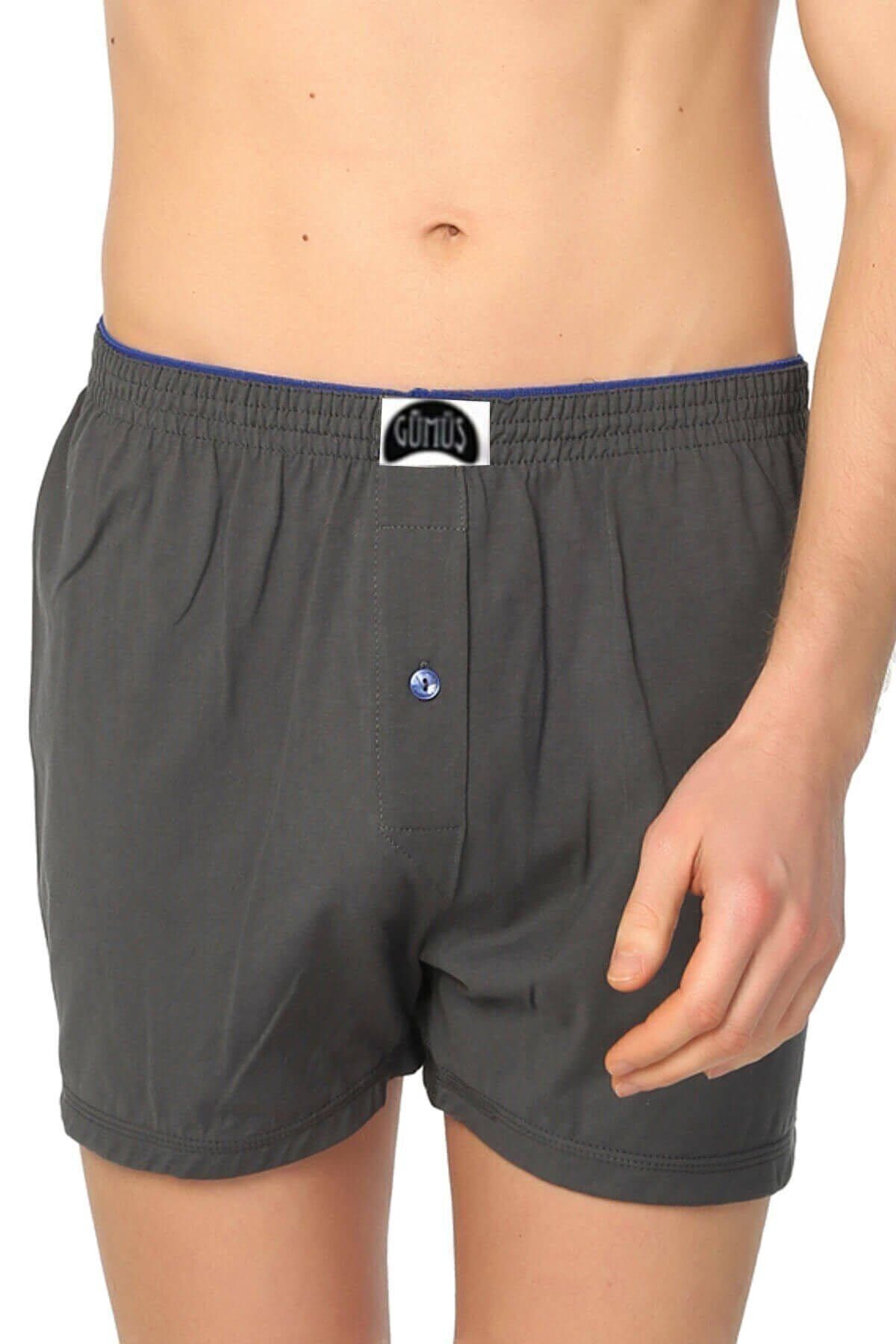SİERNA Erkek Gri 3'lü Havlu Bel Penye Erkek Boxer srn-002778