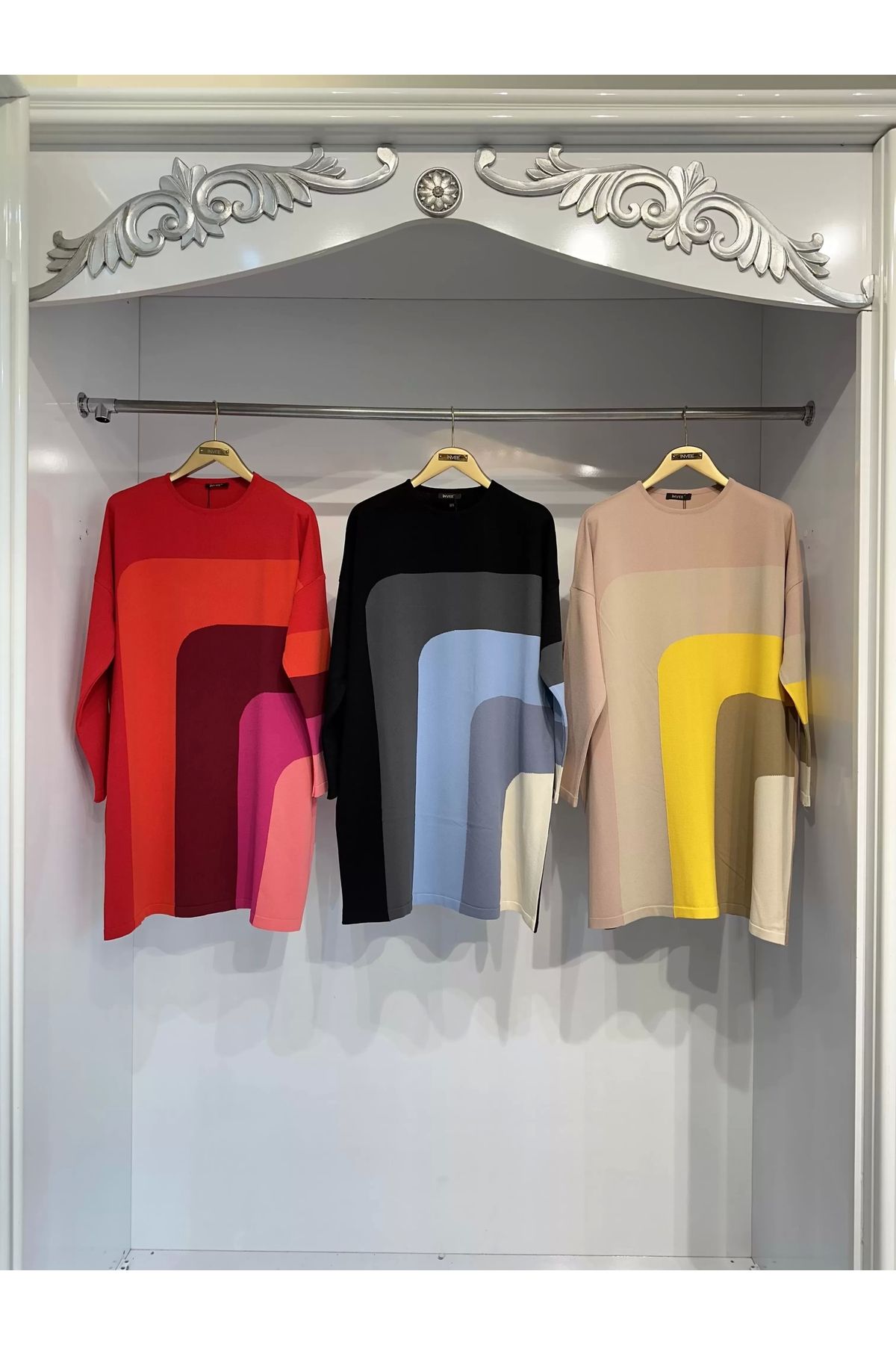Invee-Invee 6999 Salmon Knitwear Tunic 3
