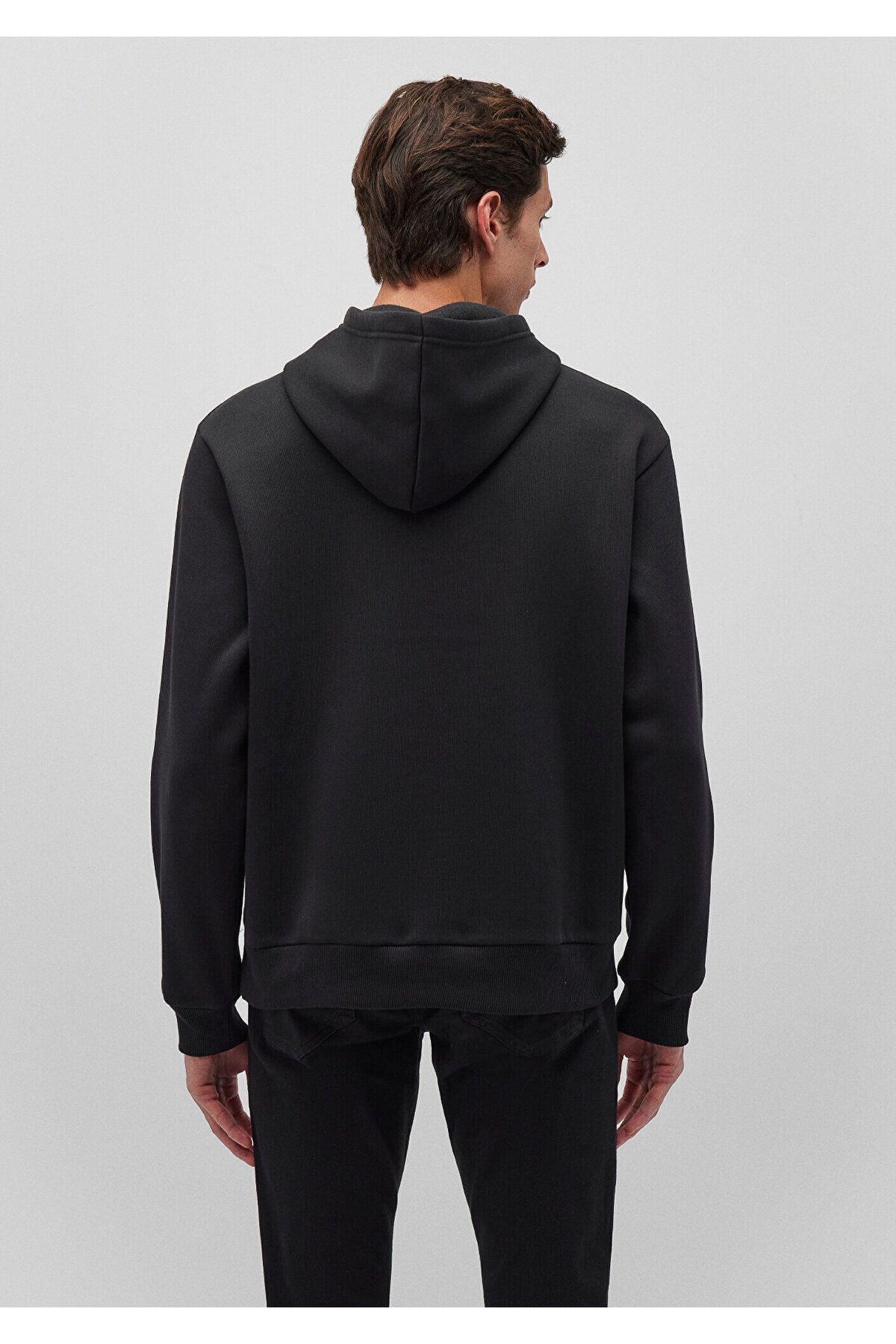 Mavi-Black Hooded Basic Sweatshirt - 0S10275-900 4